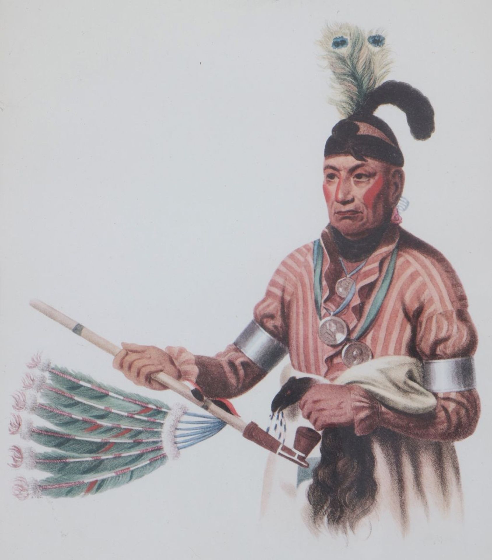 THOMAS MCKENNEY & JAMES HALL8 handkolorierte Lithografien aus ¨History of the Indian Tribes of - Bild 3 aus 9