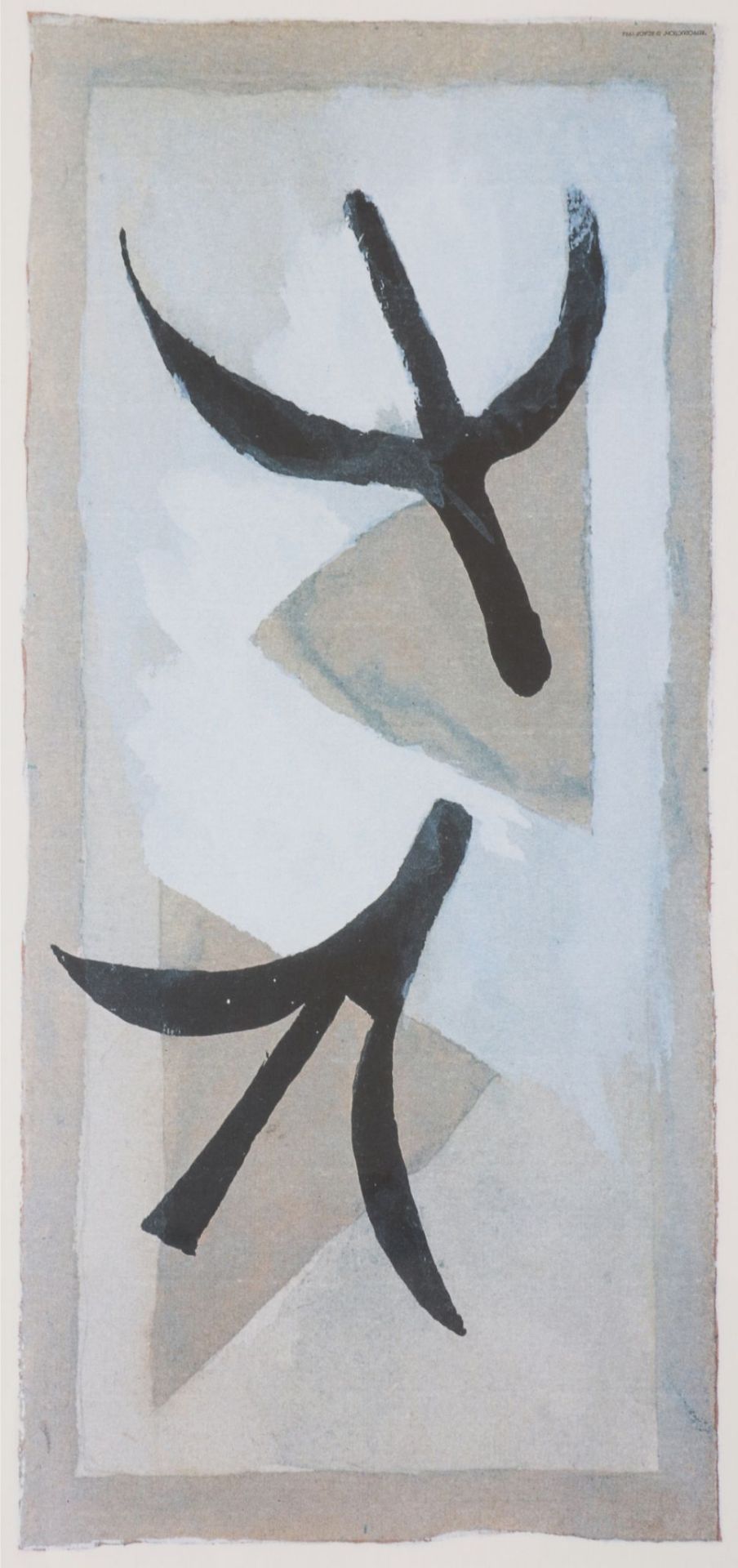 GEORGES BRAQUE (1882 Argenteuil - 1963 Paris)Farboffset (Reproduktion), ¨2 dunkle Figuren¨, a - Bild 2 aus 3