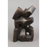 PIERRE SCHUMANN (1917-2011) Bronzeplastikabstrakte Figur (ohne Titel), dunkel patinierte Bronze