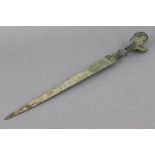 Antikes Luristan Bronze Schwert aus der Sammlung Friedrich Sarresogenanntes Fächergriffschwert