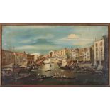 FRANCESCO GUARDI (1712 Venedig - 1793 ebenda) NachfolgeÖl auf Leinwand, ¨Ansicht von Venedig<