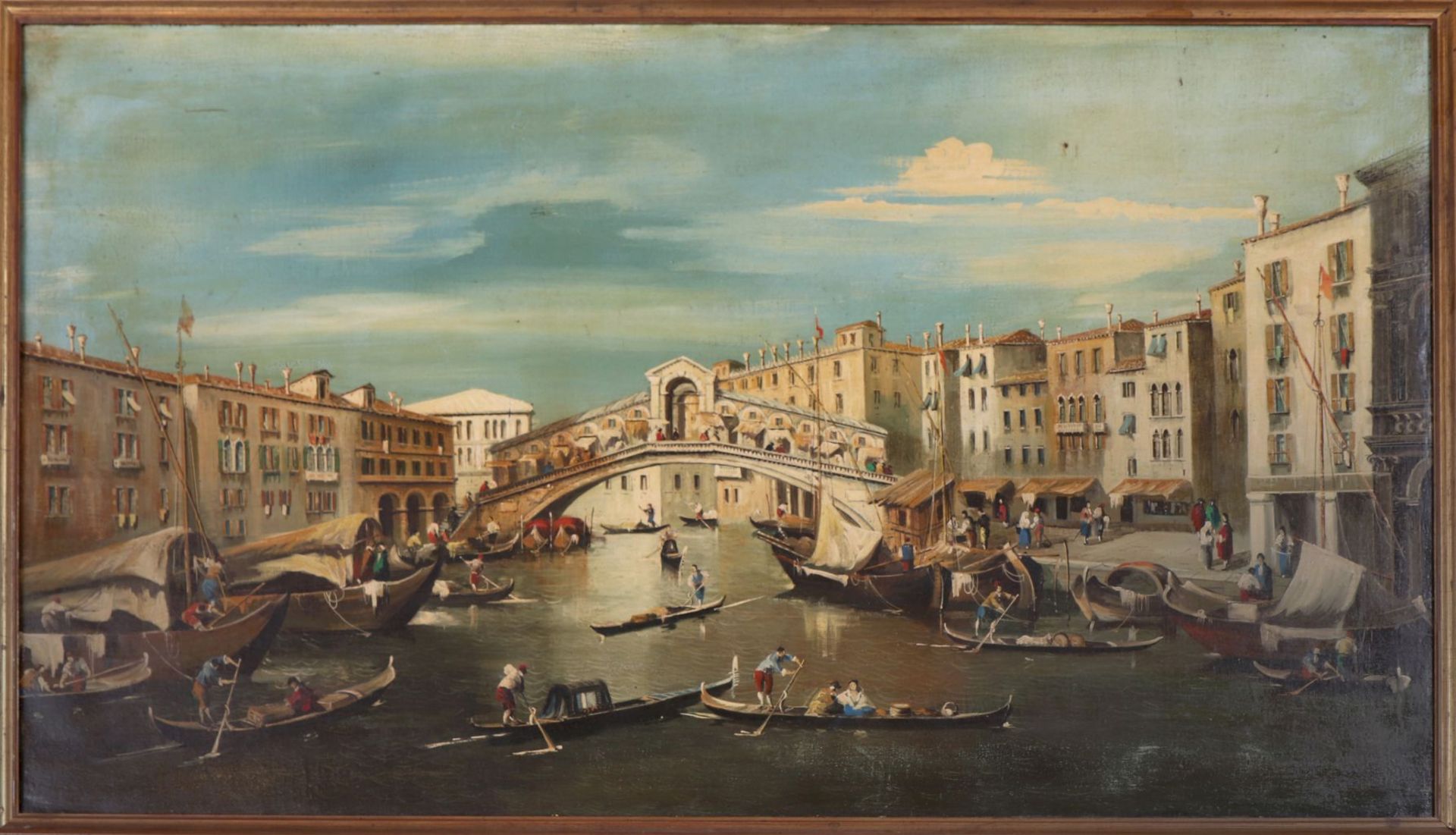 FRANCESCO GUARDI (1712 Venedig - 1793 ebenda) NachfolgeÖl auf Leinwand, ¨Ansicht von Venedig<