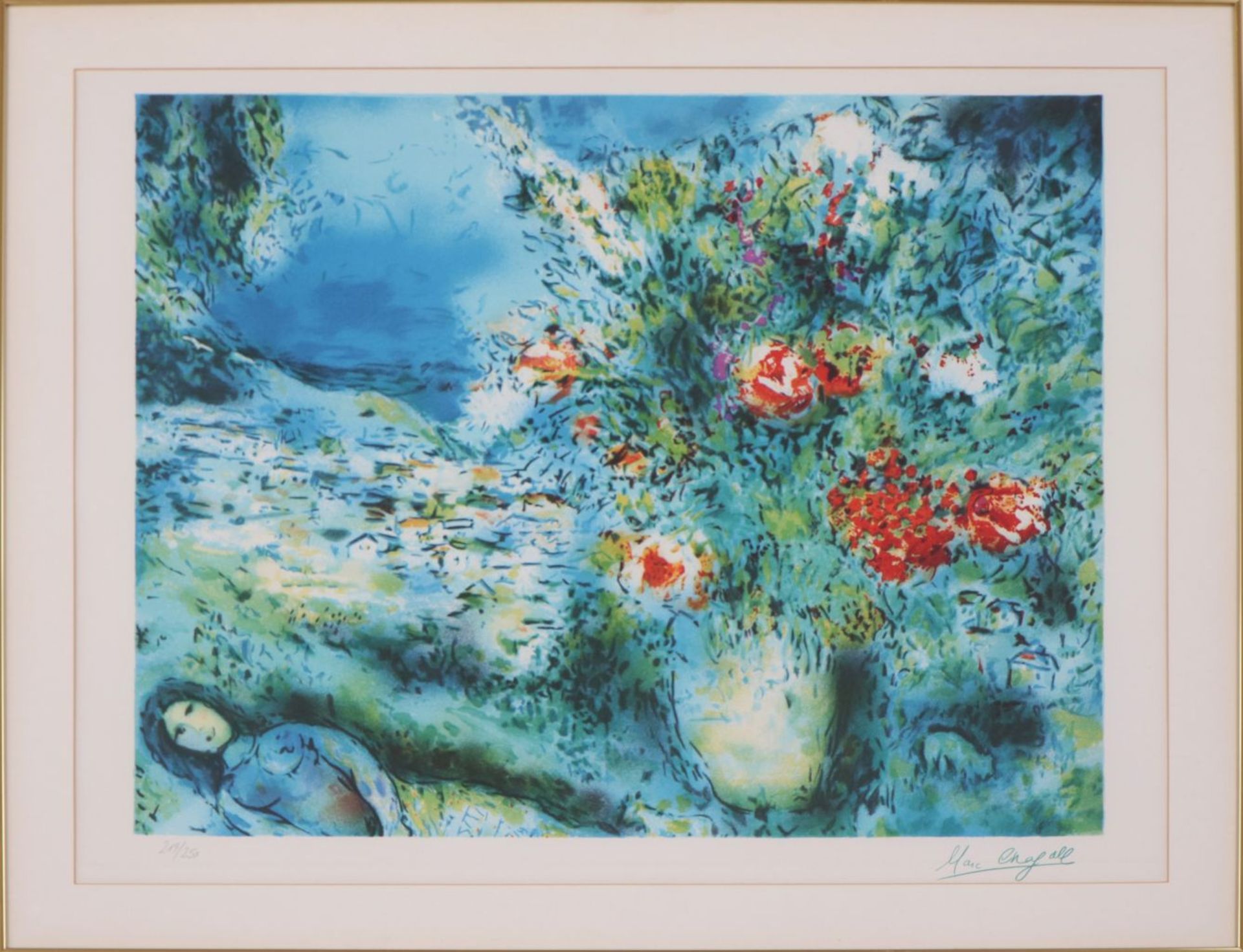 MARC CHAGALL (1887 Witebsk/Weißrussland - 1985 Saint-Paul-de-Vence/Frankreich)Farblithografie,