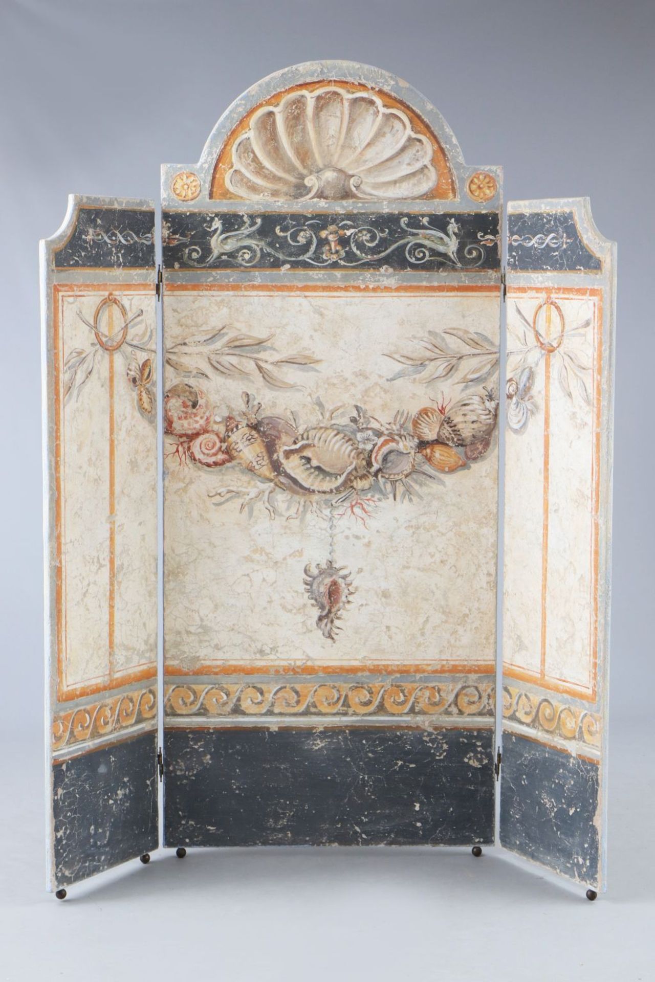 Stellschirm/Paravent im Stile einer (römischen) Freskenmalerei 3-flügeliger Schirm mitSte