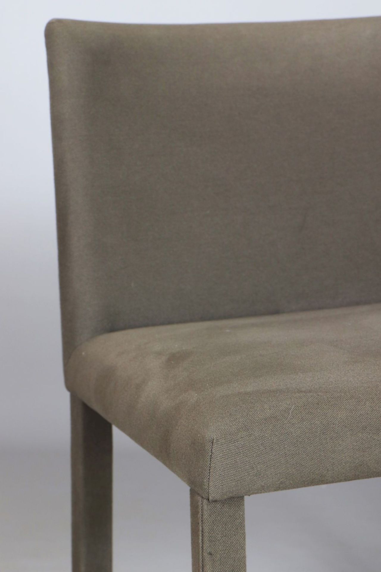 Paar ARPA (Konferenz-)Stühlemauve-grauer Webbezug, eckige, gepolsterte Sitzfläche auf 4 stoff - Image 3 of 3