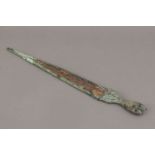 Antikes Luristan Bronze Schwert und Scheide aus der Sammlung Friedrich Sarrewohl ca. 1200 v.Chr