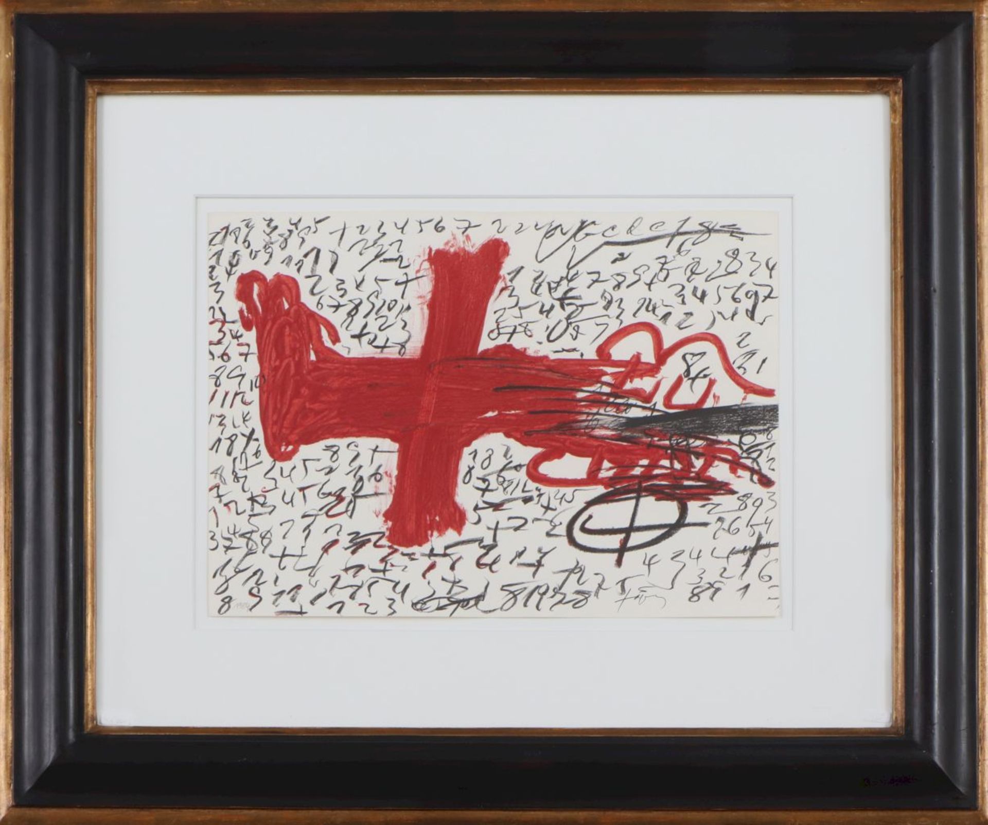 ANTONI TAPIES (1923 Barcelona - 2012 ebenda)Farblithografie (Doppelseite), ¨Repères¨ (1984,<