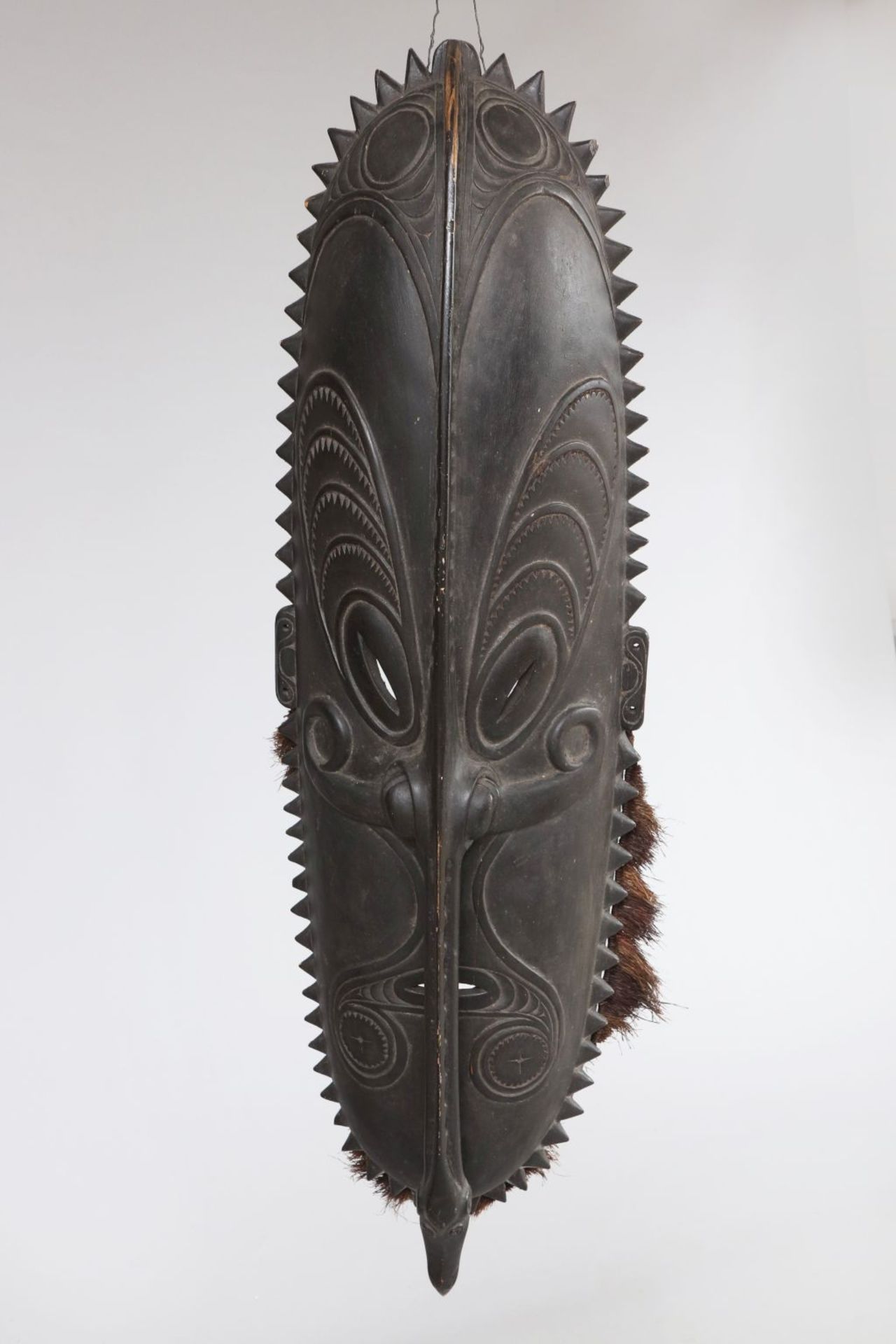 Sepik Ritualmaske, Papua NeuguineaHolz, geschnitzt und ebonisiert, vermutlich 1. Hälfte 20. Ja