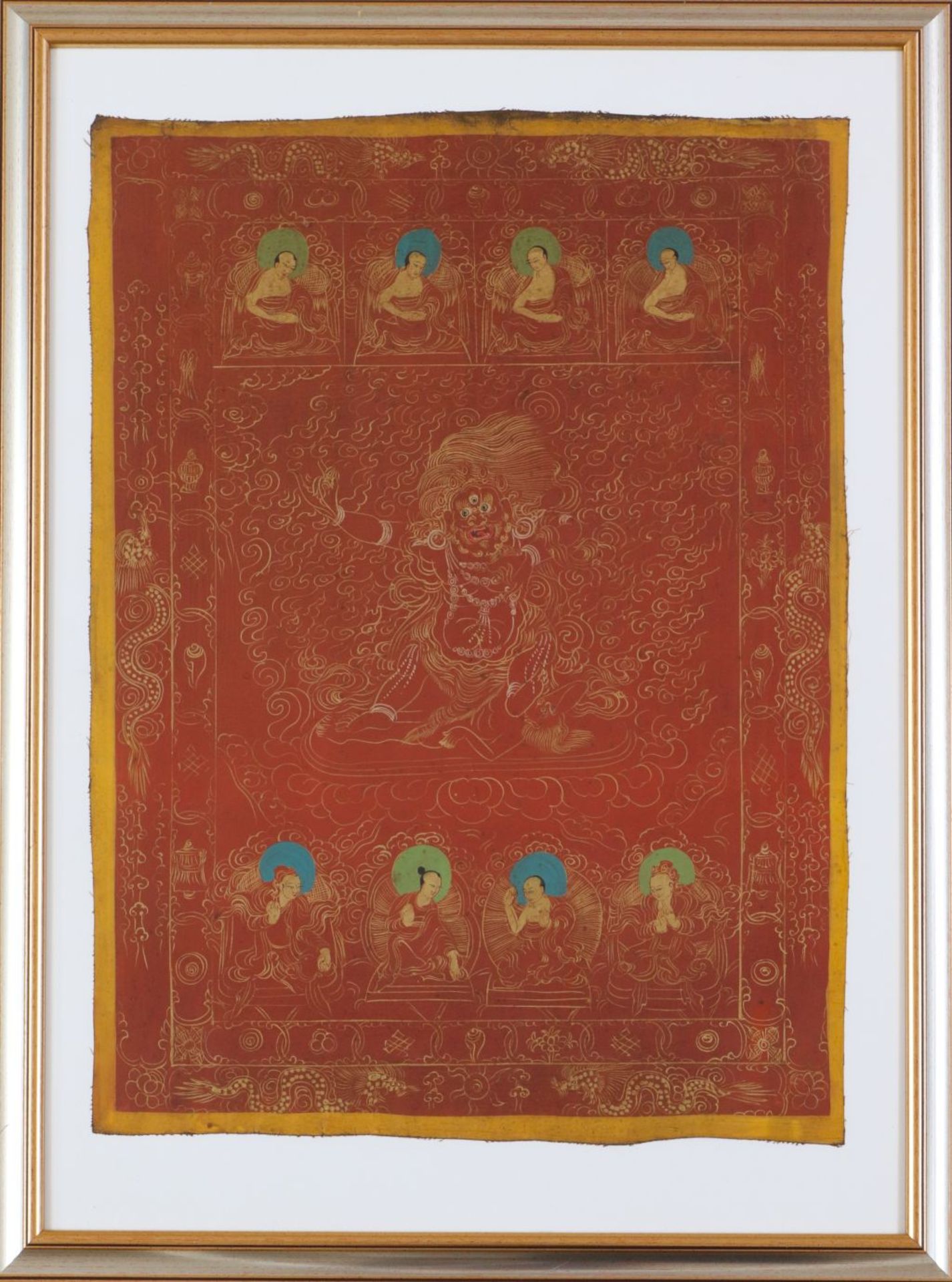 Tibetanische Rotgrund-Thangka