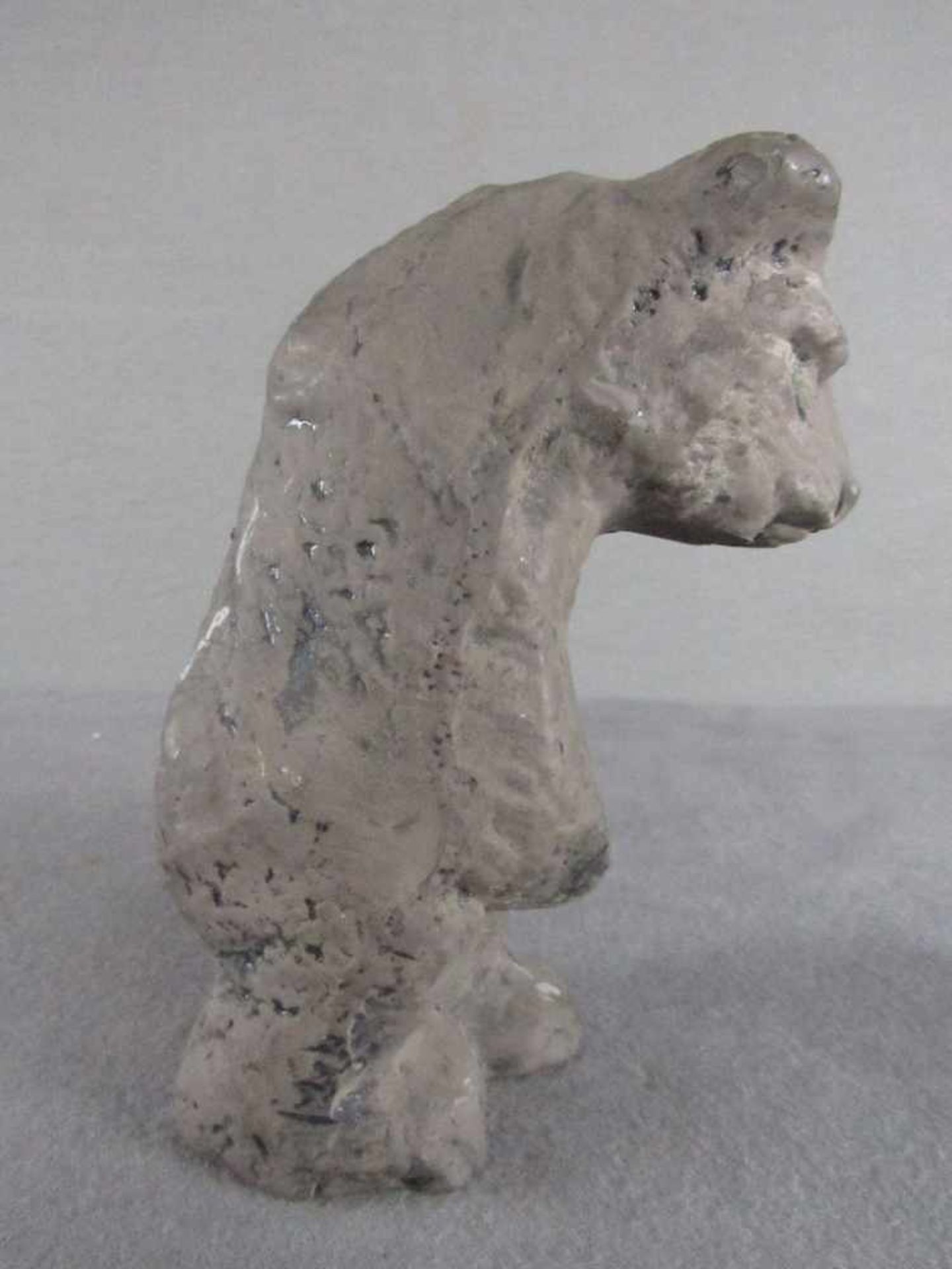 Skulptur Ton wohl Worpswede Bär signiert 18,5cm hoch< - Bild 4 aus 4