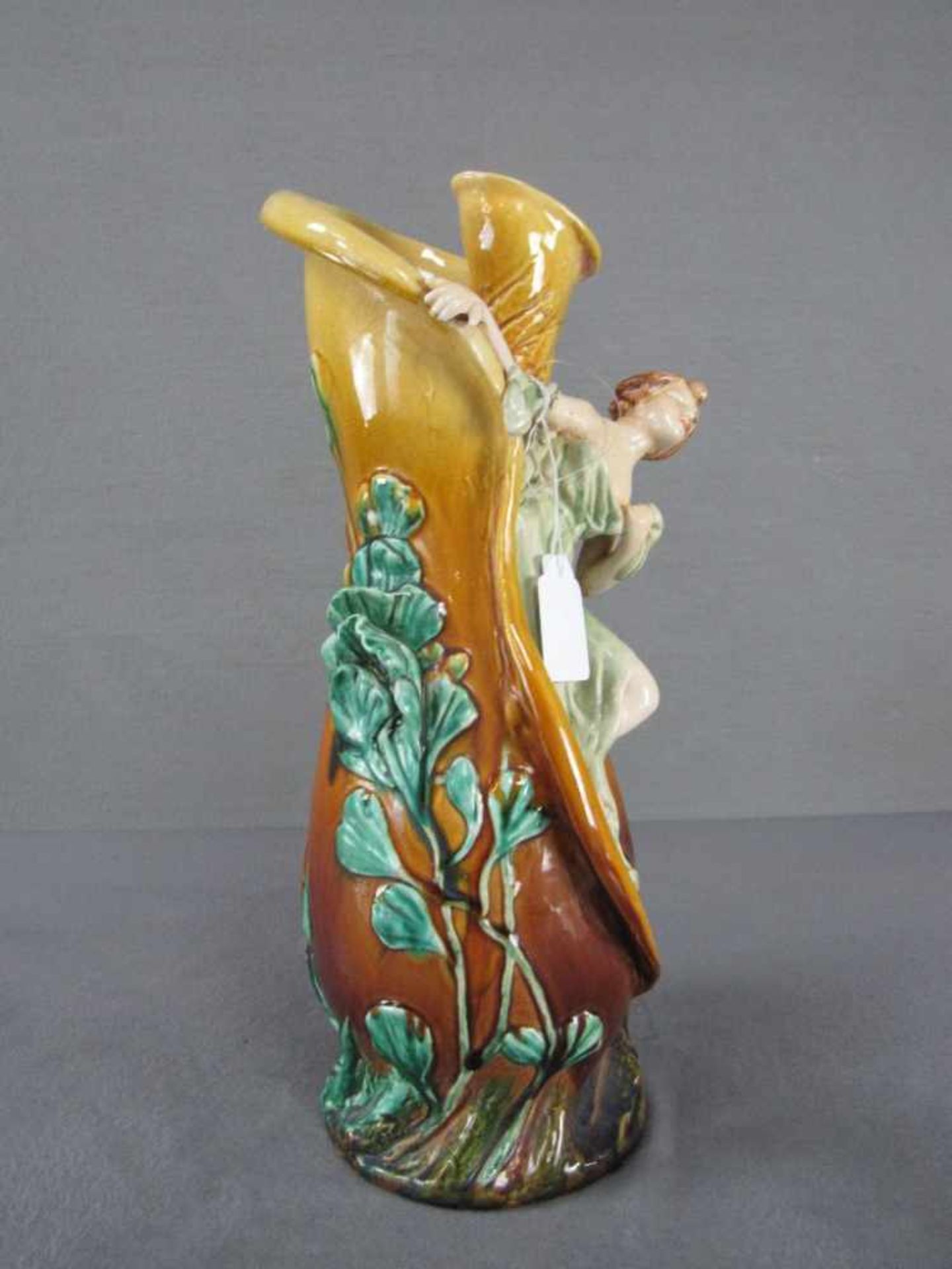 Keramikvase Jugendstil dreidimensional Höhe:42cm< - Bild 4 aus 4