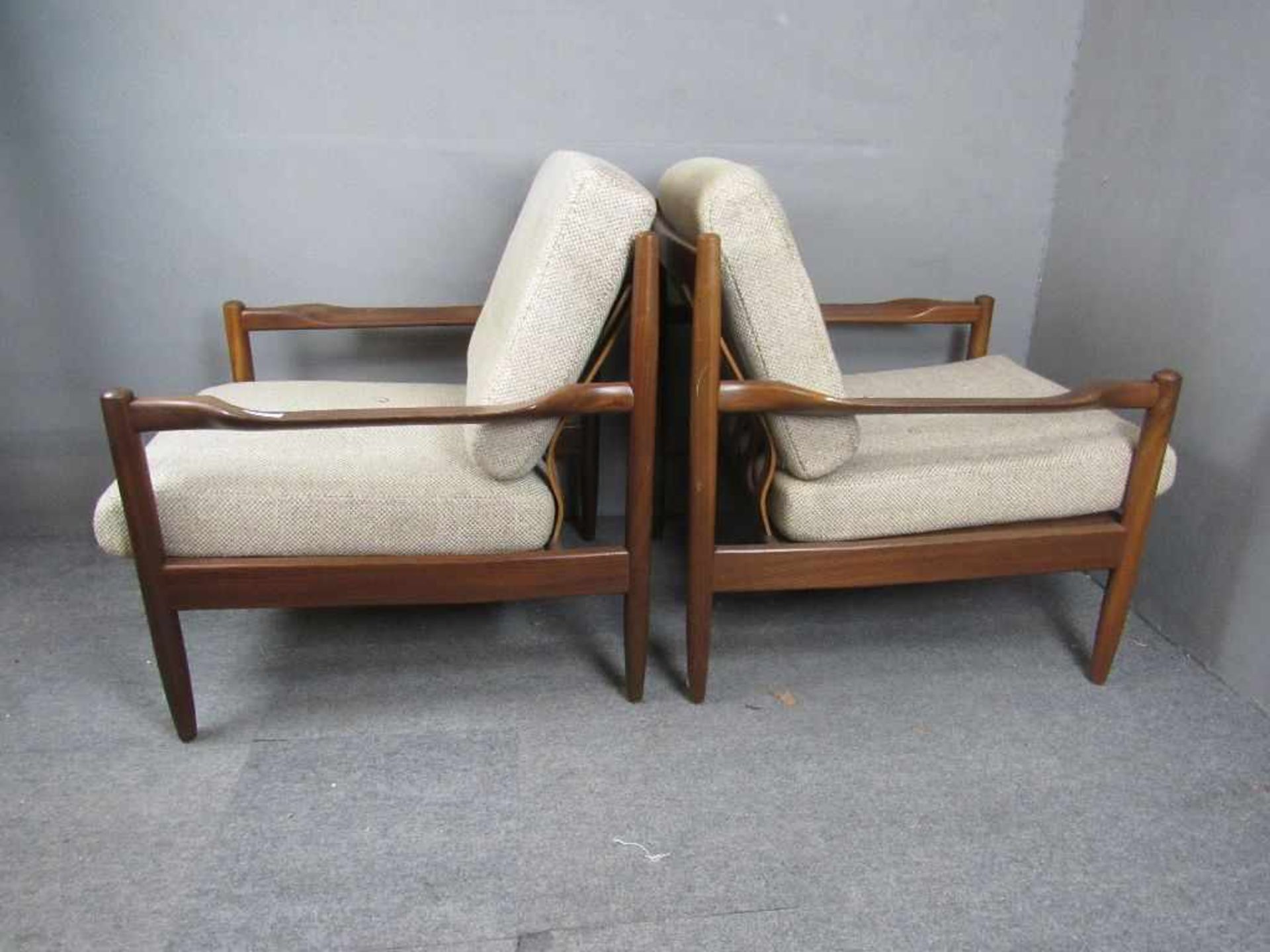 Dänisch Design zwei Lounge Armlehnenstühle sehr schöner wohnfertiger Zustand Teak 60er Jahre<br - Image 2 of 6