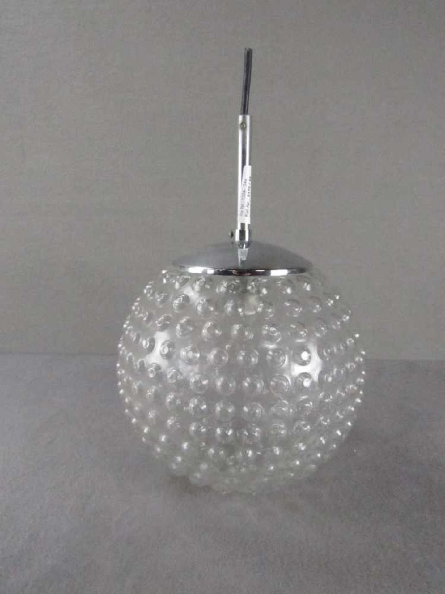 Space Age 70er Jahre Deckenlampe Noppenglas 22cm Durchmesser