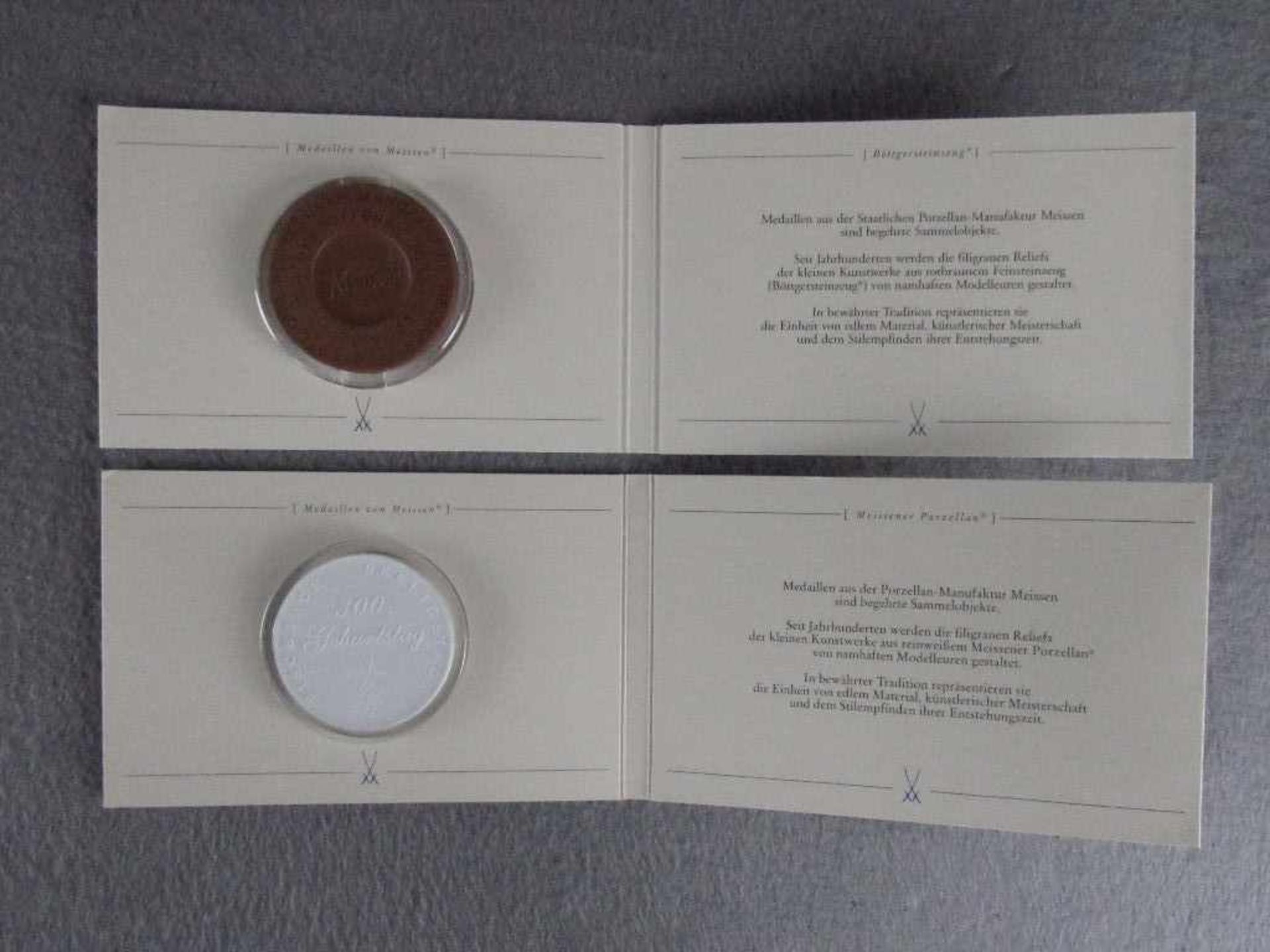 Zwei Meissen Medaillen - Image 2 of 2