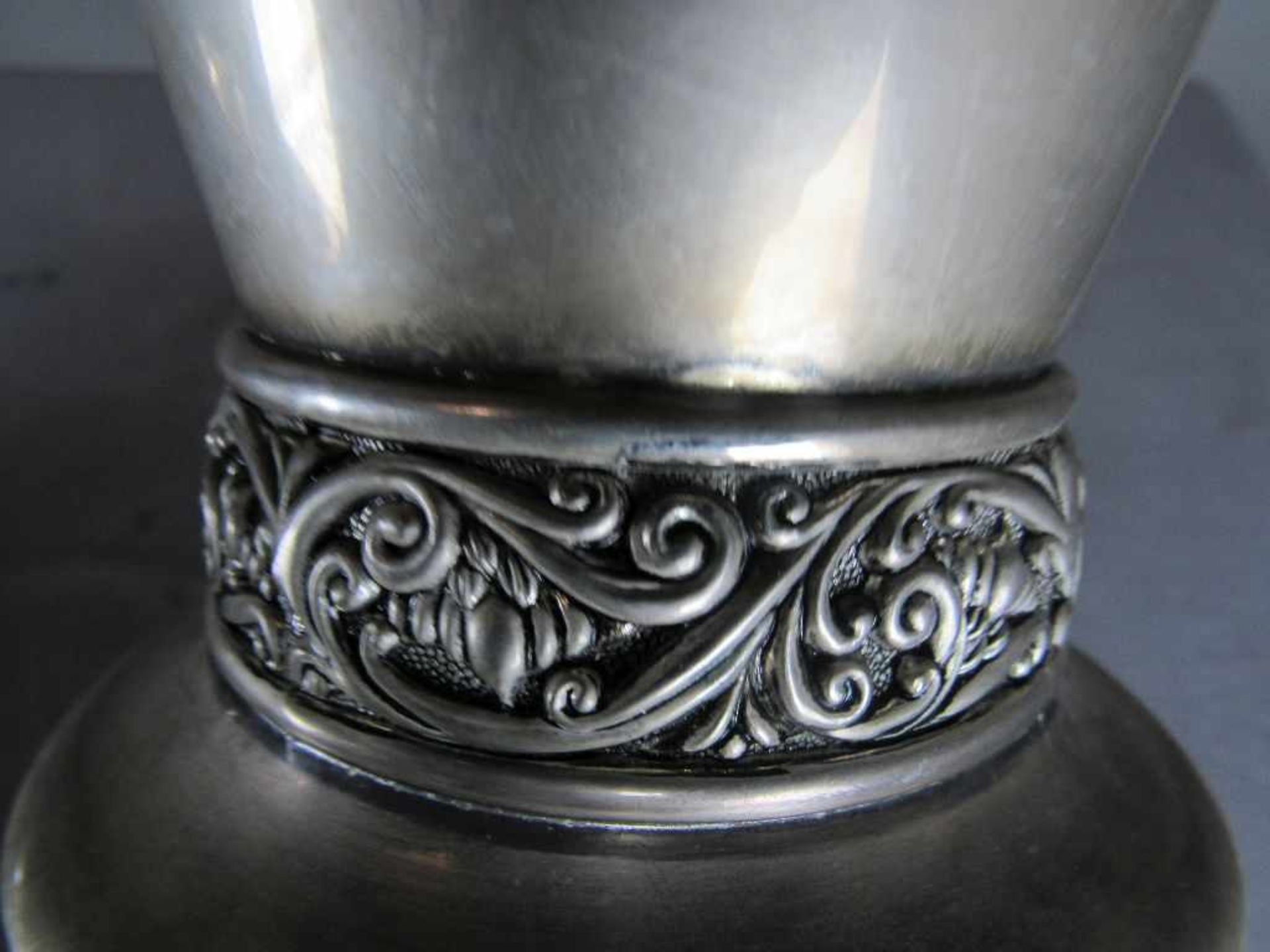 Pokal versilbert Vasenpokal Höhe 21 cm< - Bild 3 aus 4