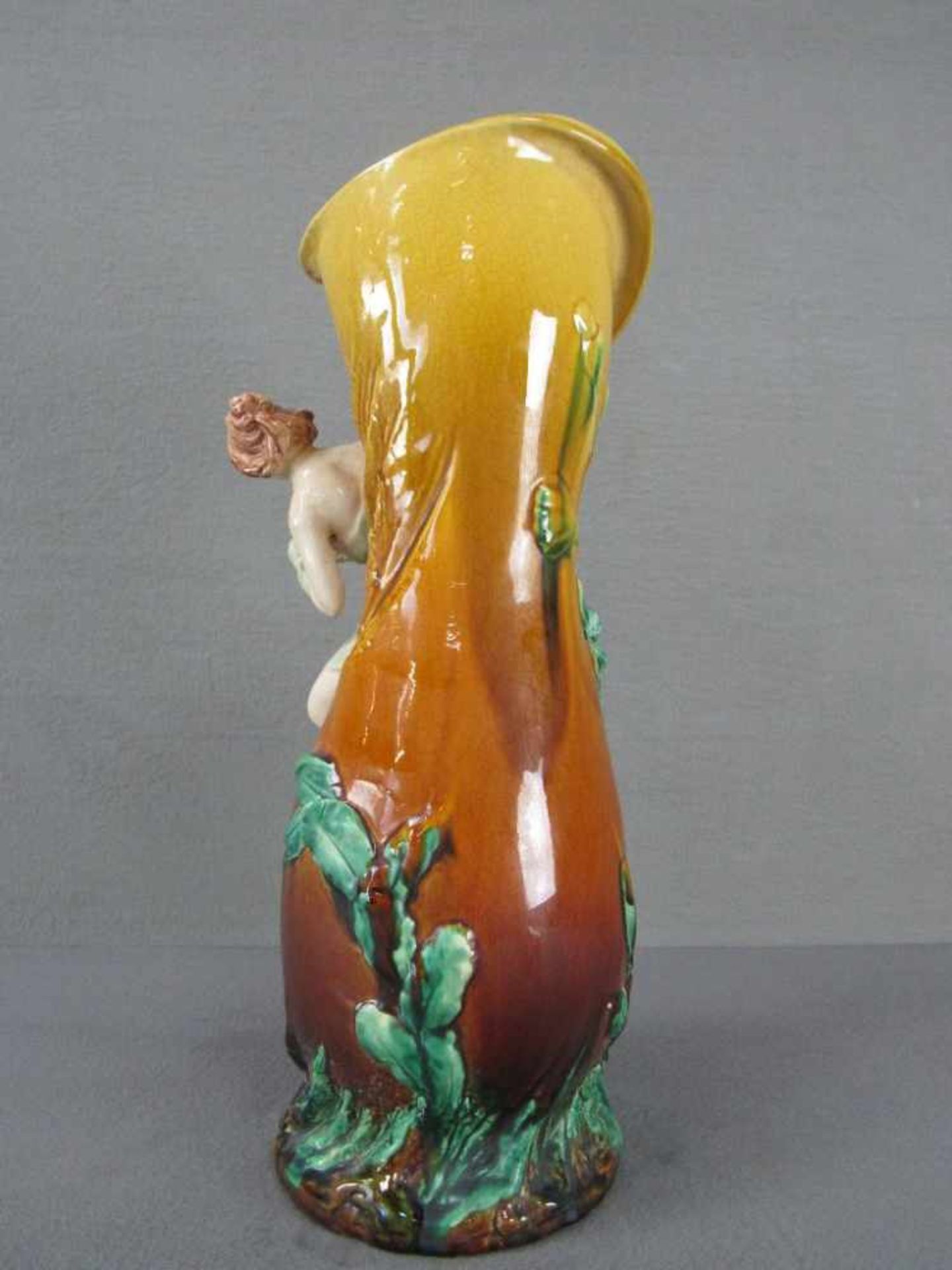 Keramikvase Jugendstil dreidimensional Höhe:42cm< - Bild 2 aus 4