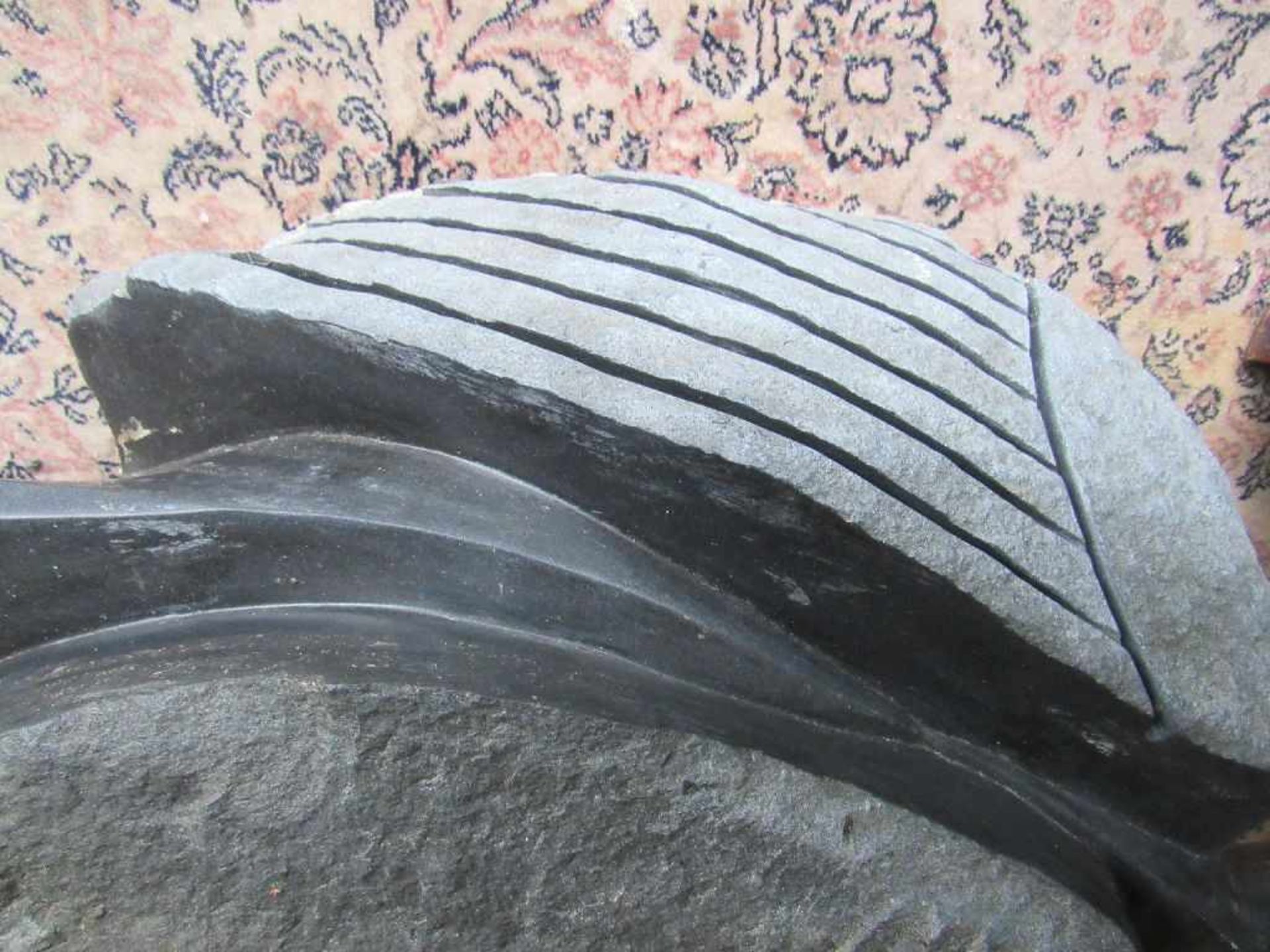 Kunstobjekt handgeschlagene Eule wohl Granit 100cm hoch - Bild 3 aus 5