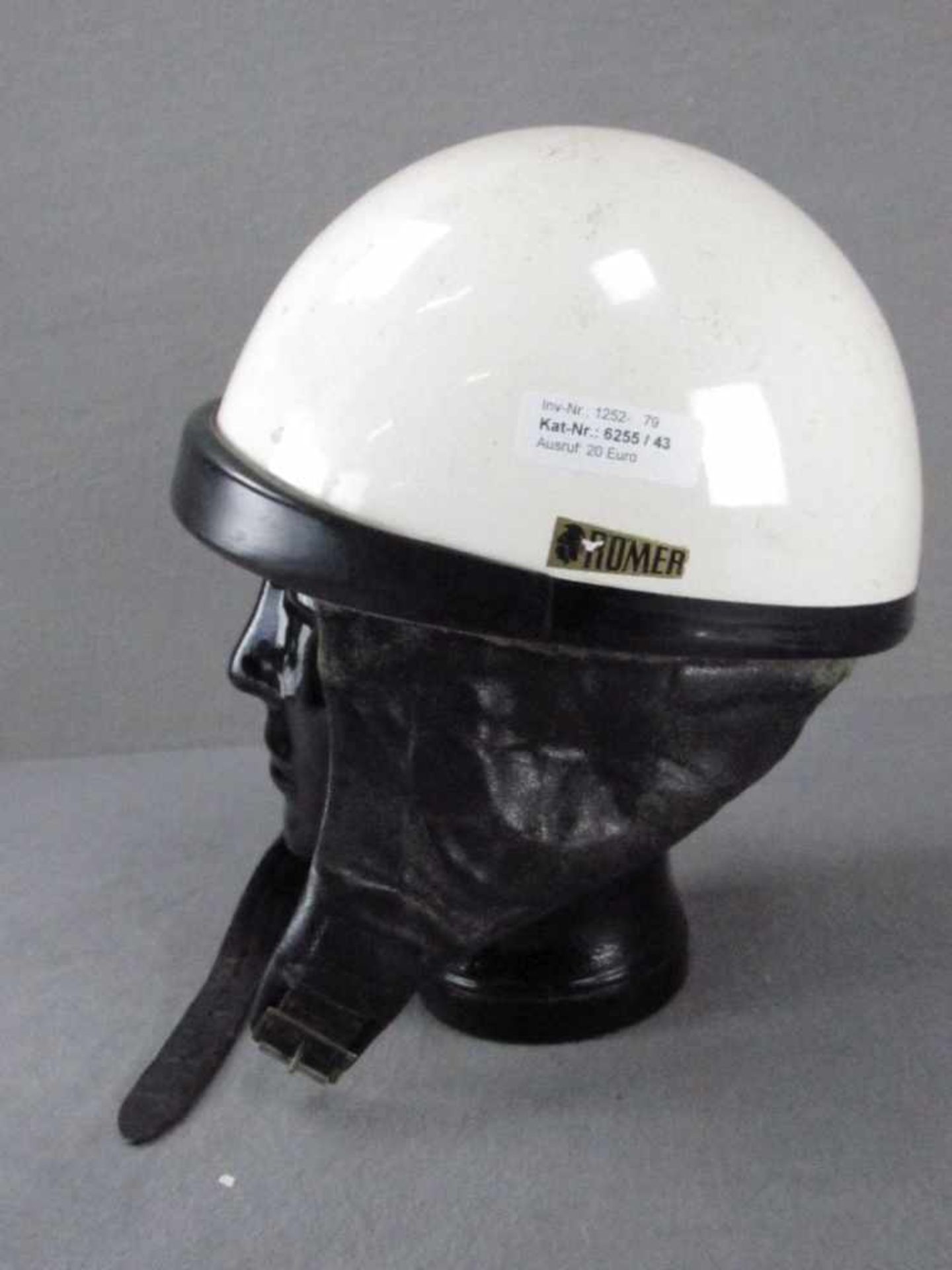 Motorradhelm Halbschale Römer 60ger Jahre< - Image 2 of 3