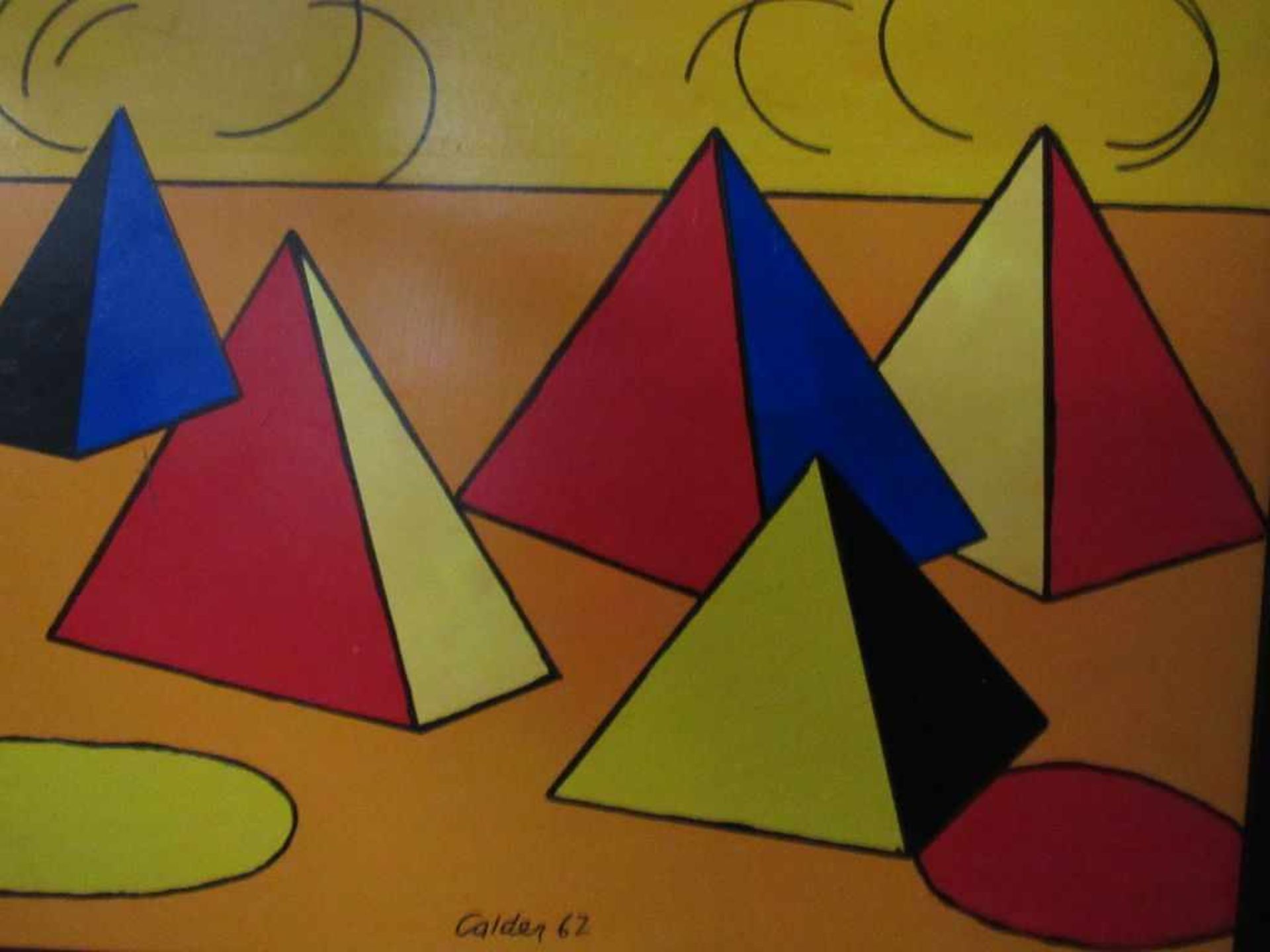 Modernes Gemälde bezeichnet Calder - 55x45cm<