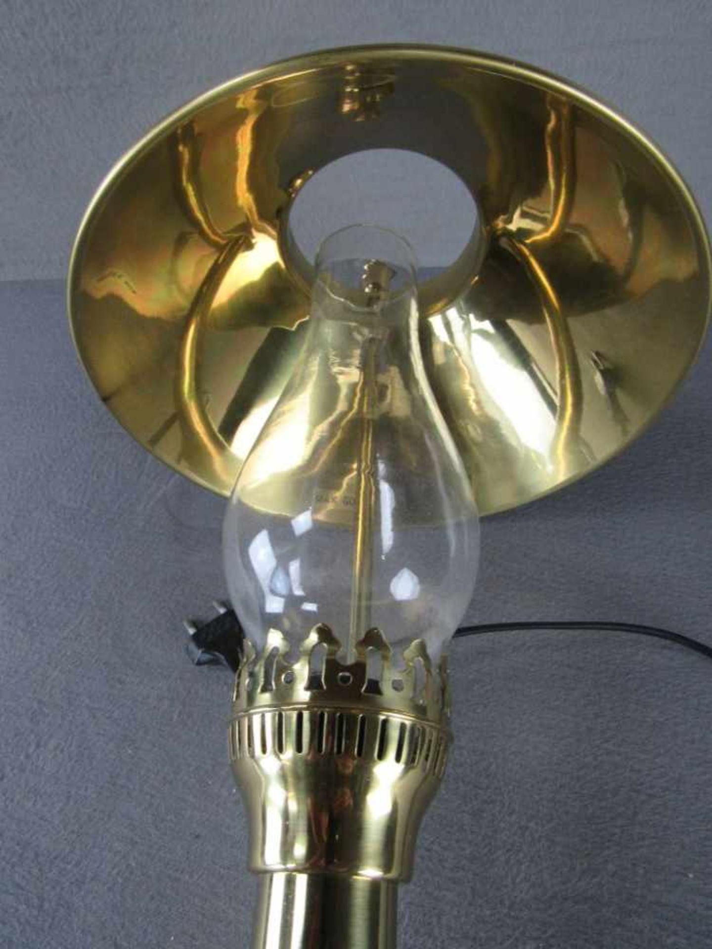 Tischlampe gemarkt Paris Messing Orient Express 46cm hoch - Bild 3 aus 3