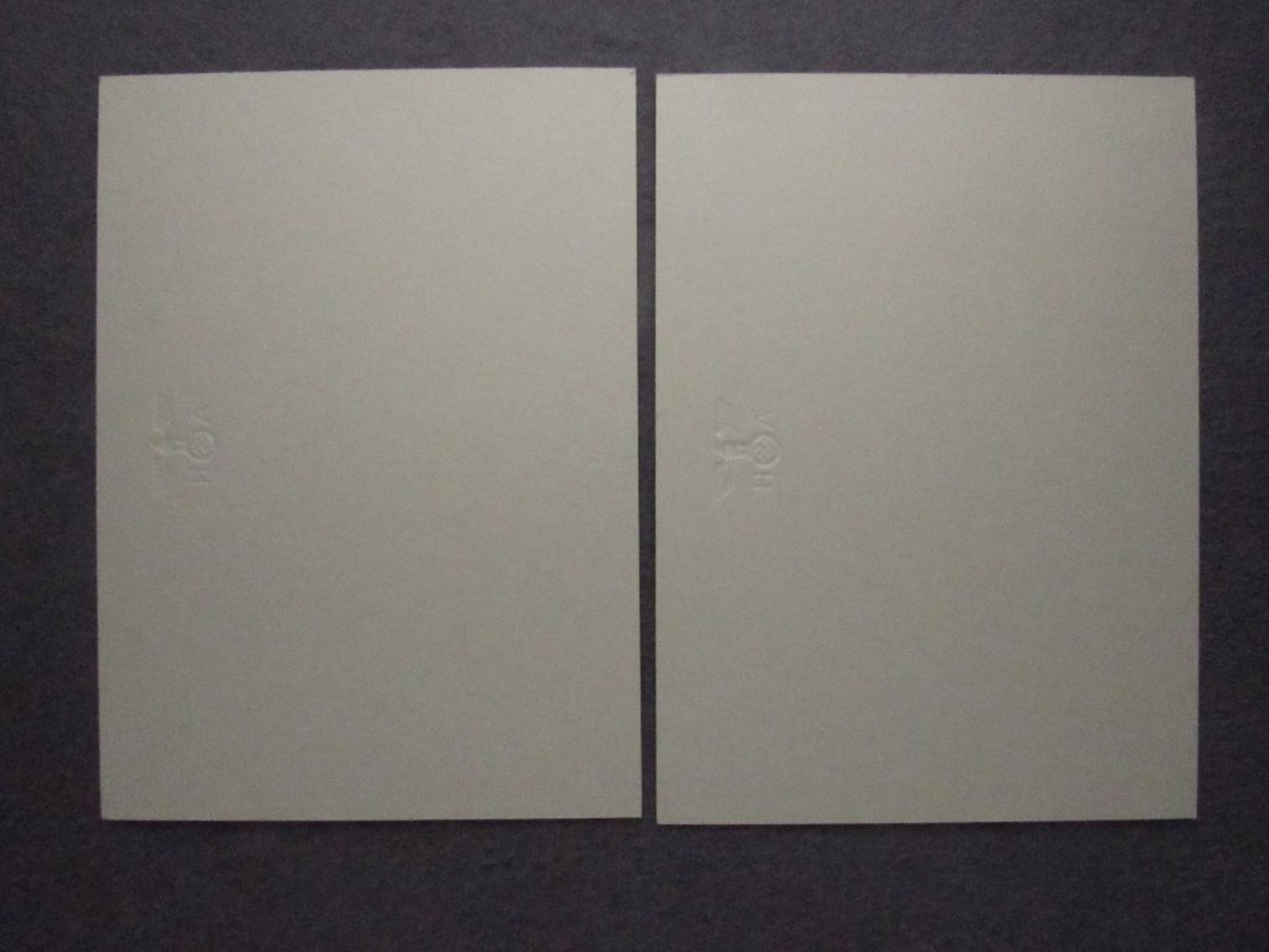 Zwei mal originales Briefpapier von Adolf Hitler originaler Prägedruck 100% original 18x13cm< - Image 3 of 3