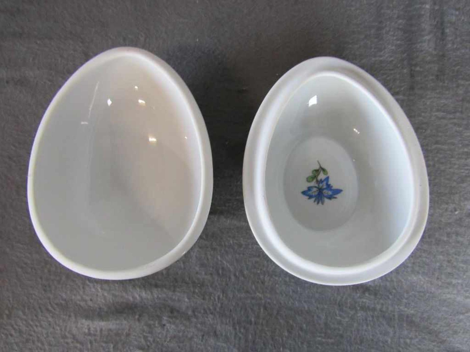 Deckeldose in Form eines Ei handgemalt Made in Germany ca.14cm - Bild 2 aus 3