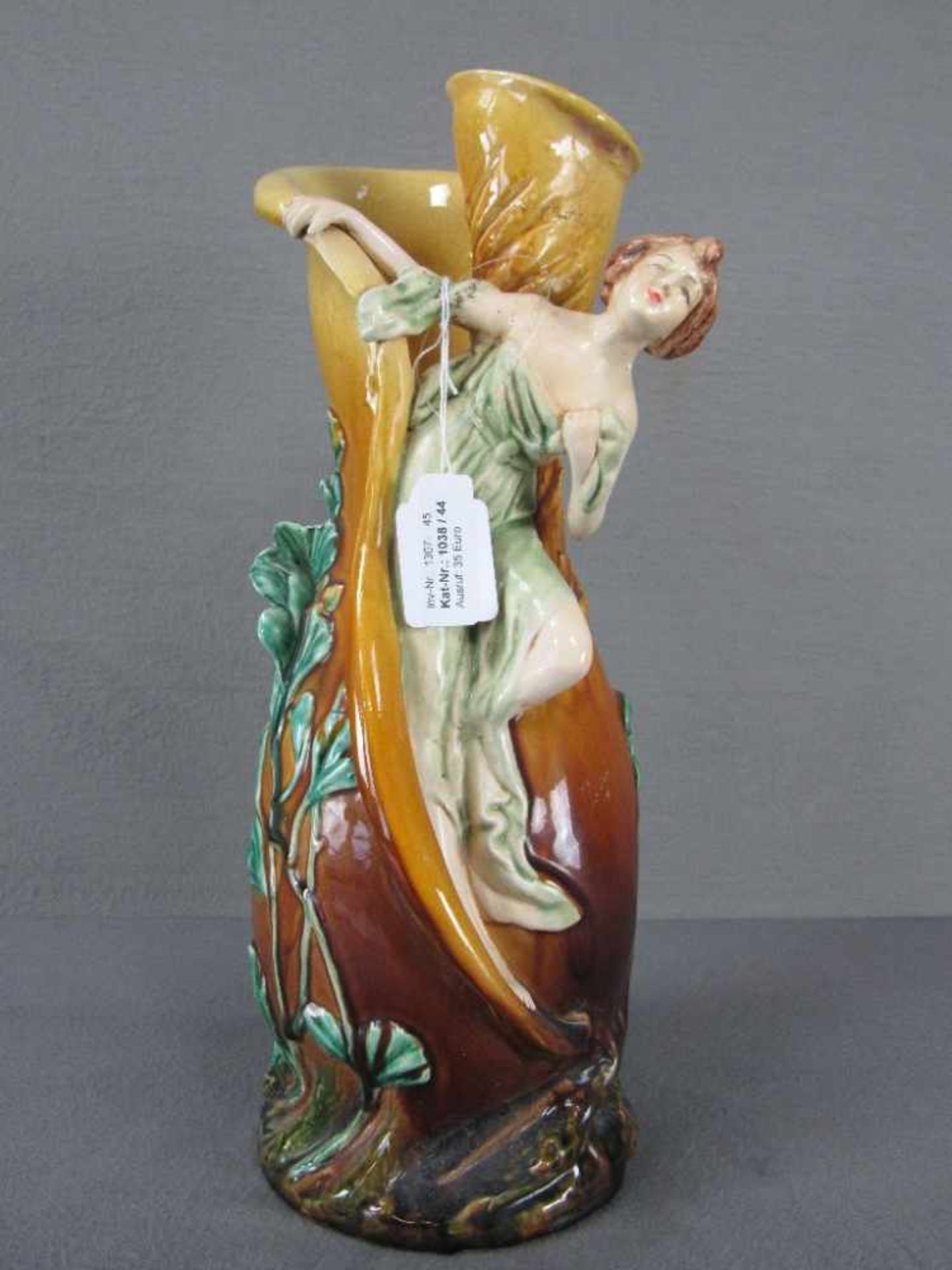 Keramikvase Jugendstil dreidimensional Höhe:42cm<