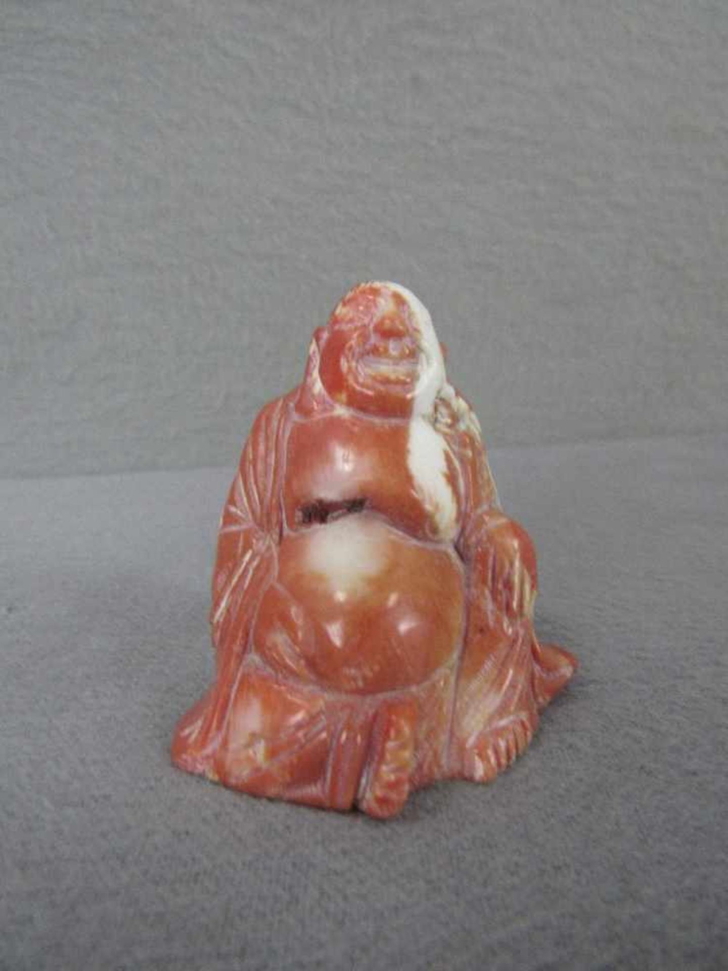 Kleine Netsuke Buddha Steinschnitzerei Höhe 5 cm< - Bild 3 aus 3