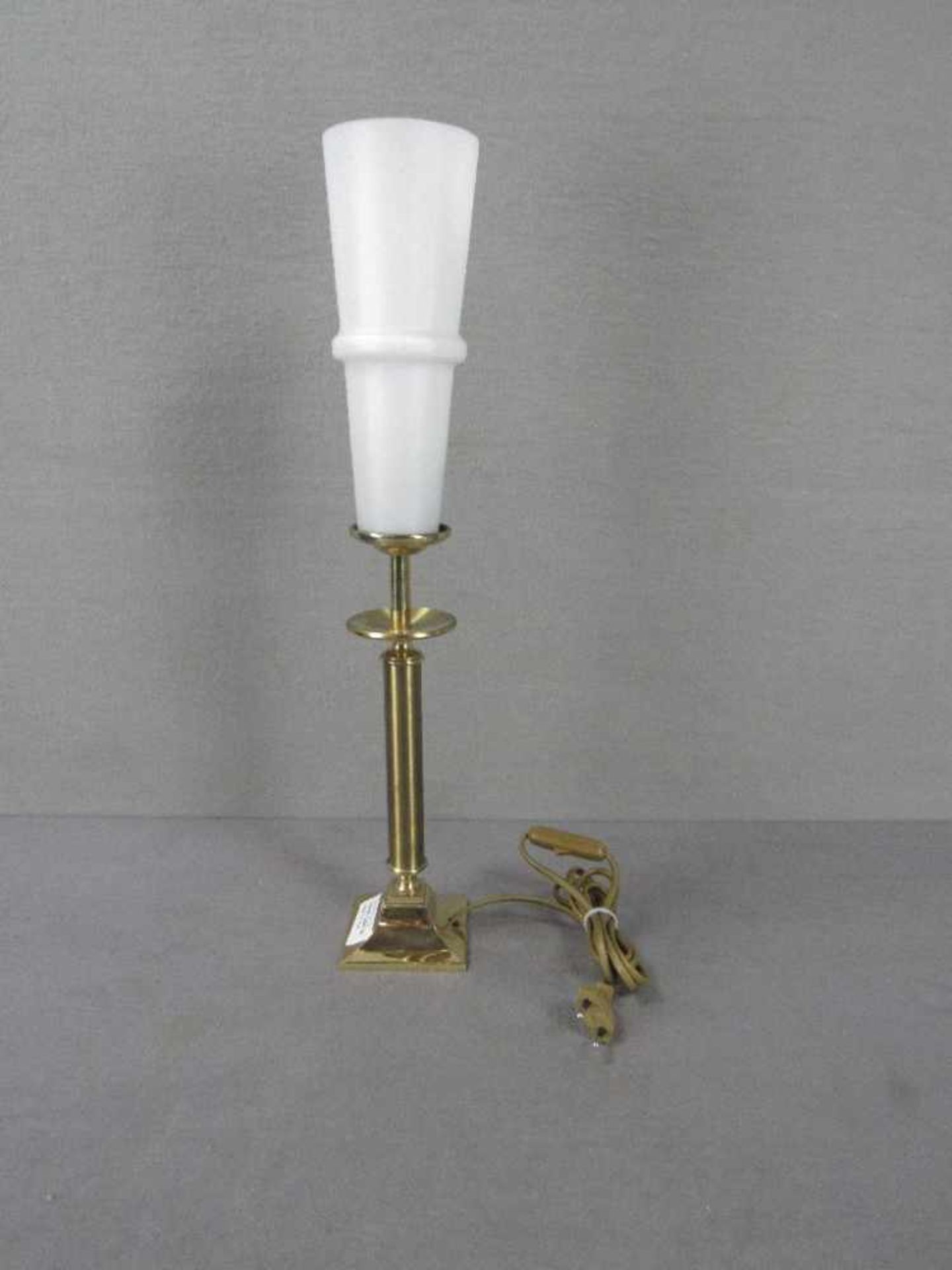 Tischlampe Messing und Glas funktionstüchtig 51,5 cm< - Image 2 of 2