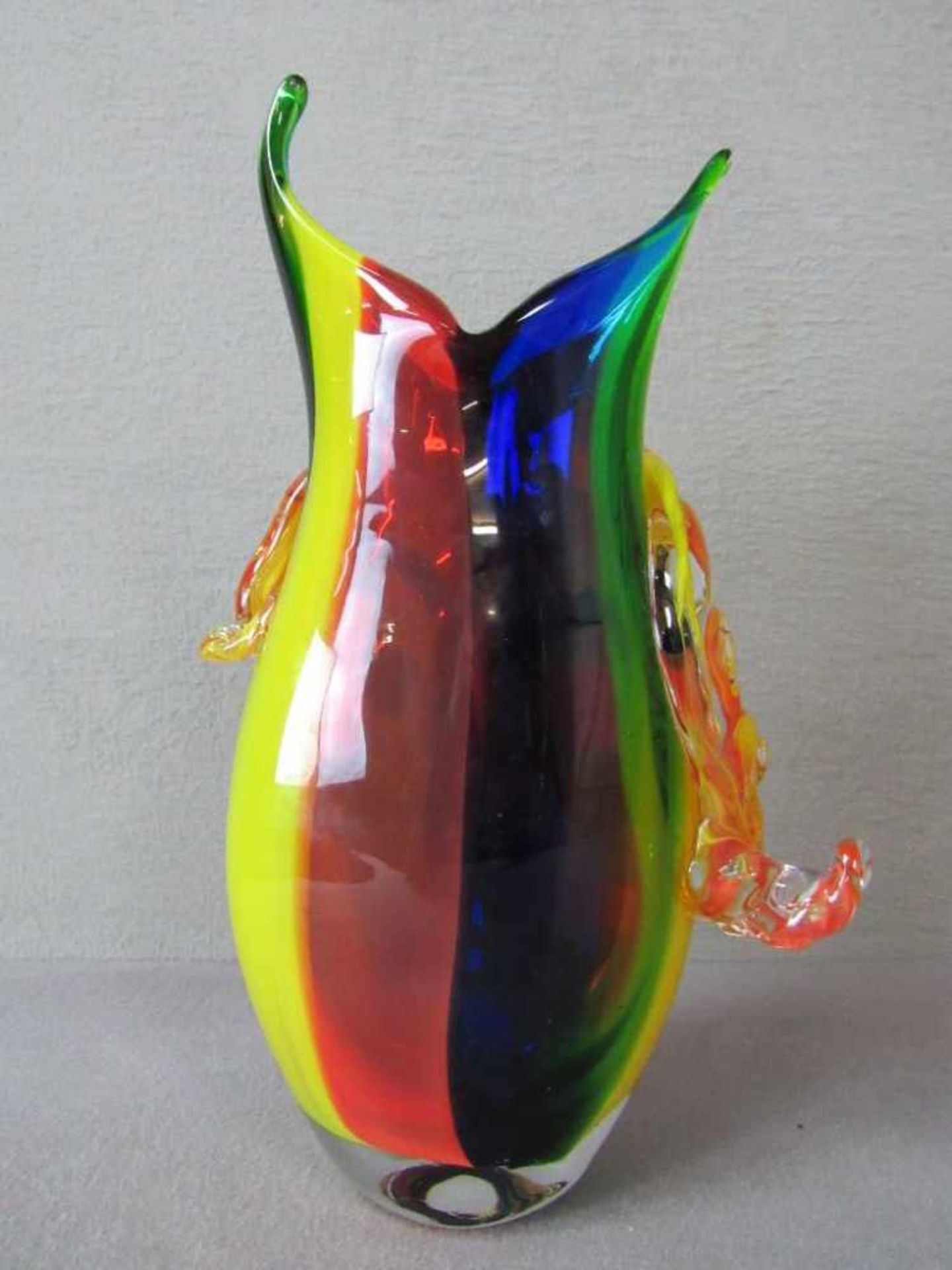 Designervase farbenfroh aufgesetzte Glaselemente in Gesichtsform ca.40cm hoch - Image 3 of 6