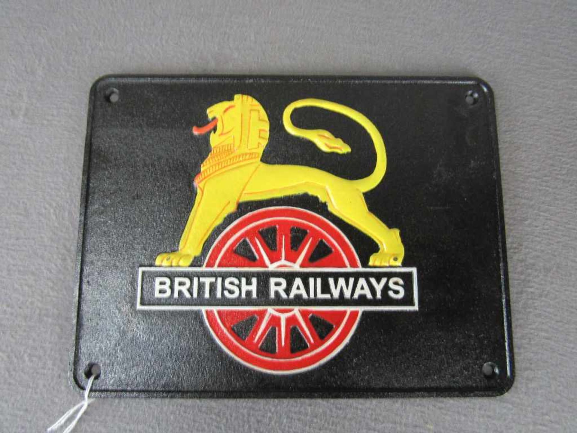 Gußeisernes Schild British Railways ca.29x22cm<