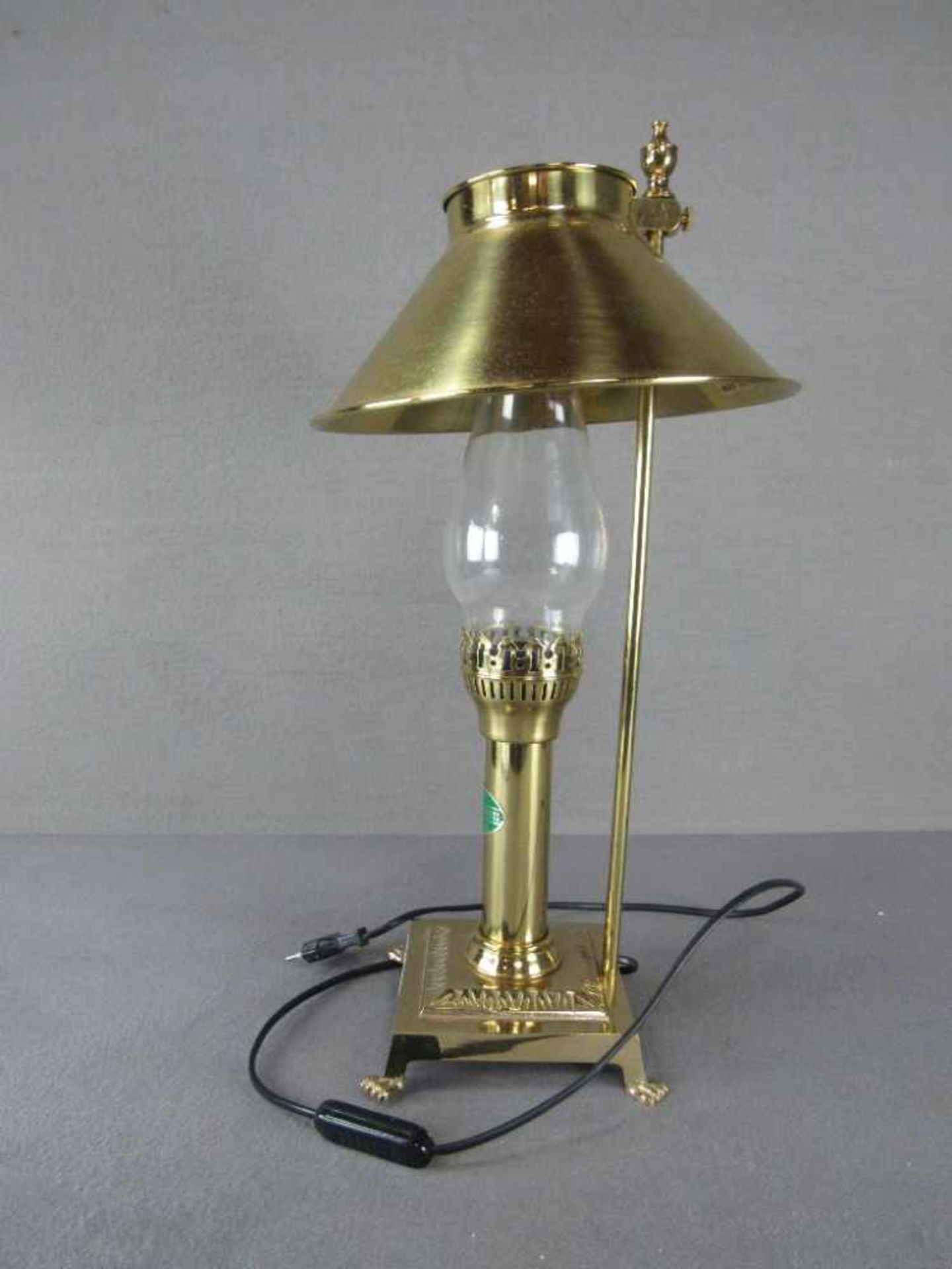 Tischlampe gemarkt Paris Messing Orient Express 46cm hoch - Bild 2 aus 3