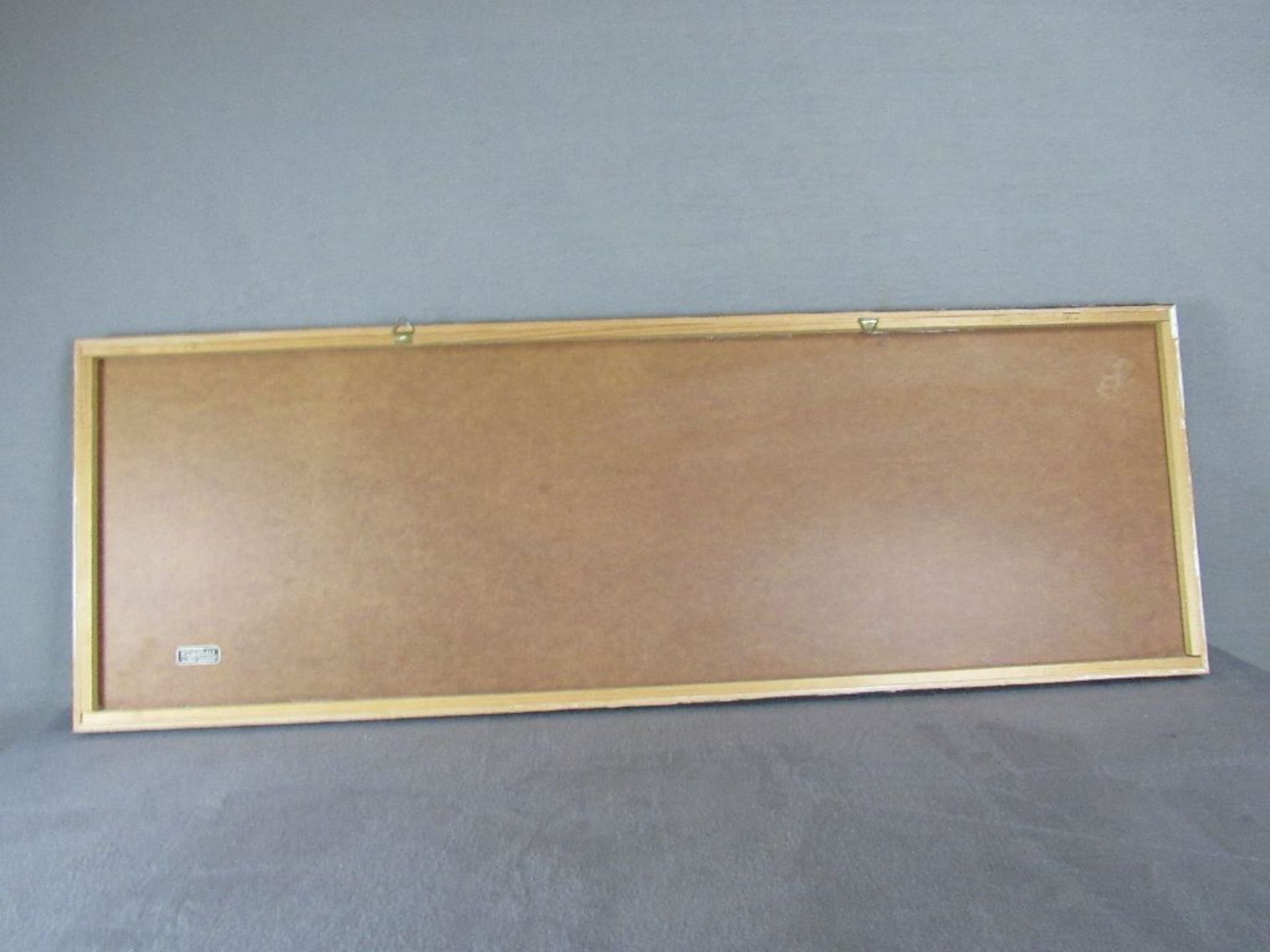 Asiatisches Gemälde auf Seidenpapier gerahmt ca.110x37cm< - Bild 3 aus 3