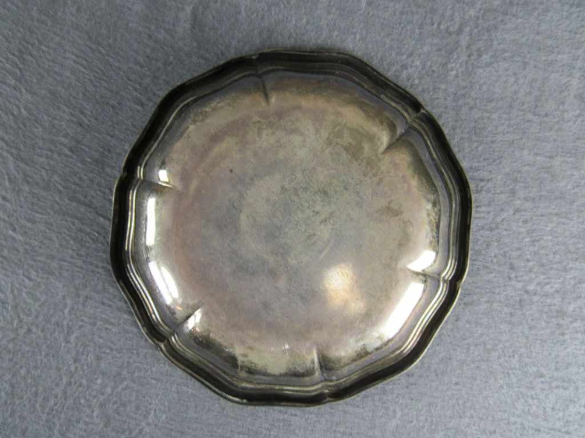 Kleines Silberschälchen 106 Gramm Durchmesser 15,5cm 830er Silber< - Bild 3 aus 4