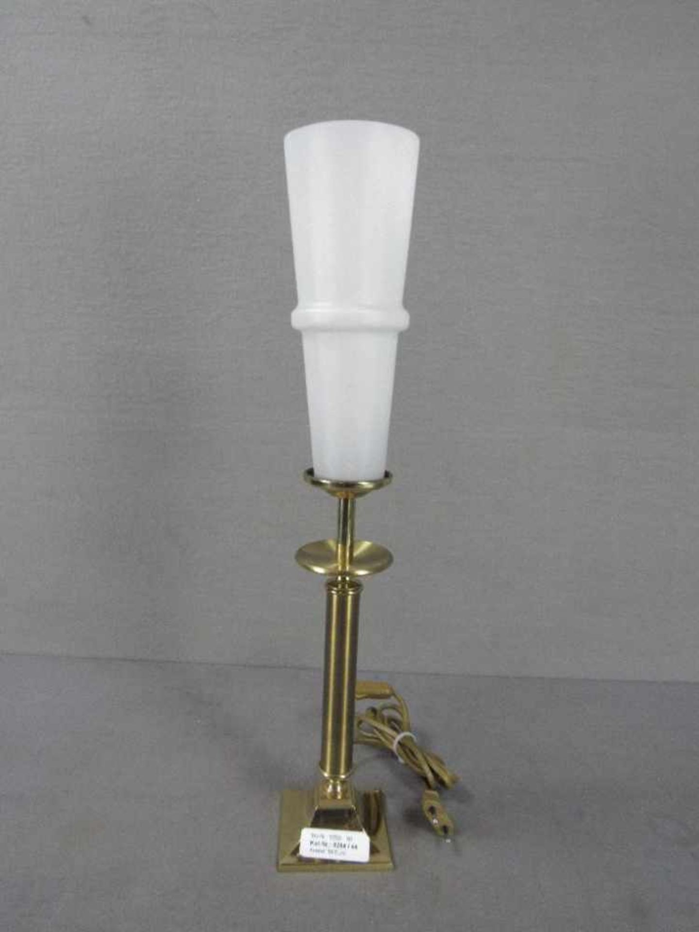Tischlampe Messing und Glas funktionstüchtig 51,5 cm<