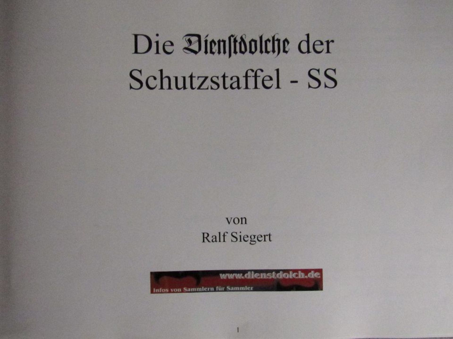Sehr seltenes Buch Referenzbuch zur Bestimmung der Dienstdolche für SS ein Muss für jeden Sammler<b - Image 2 of 7