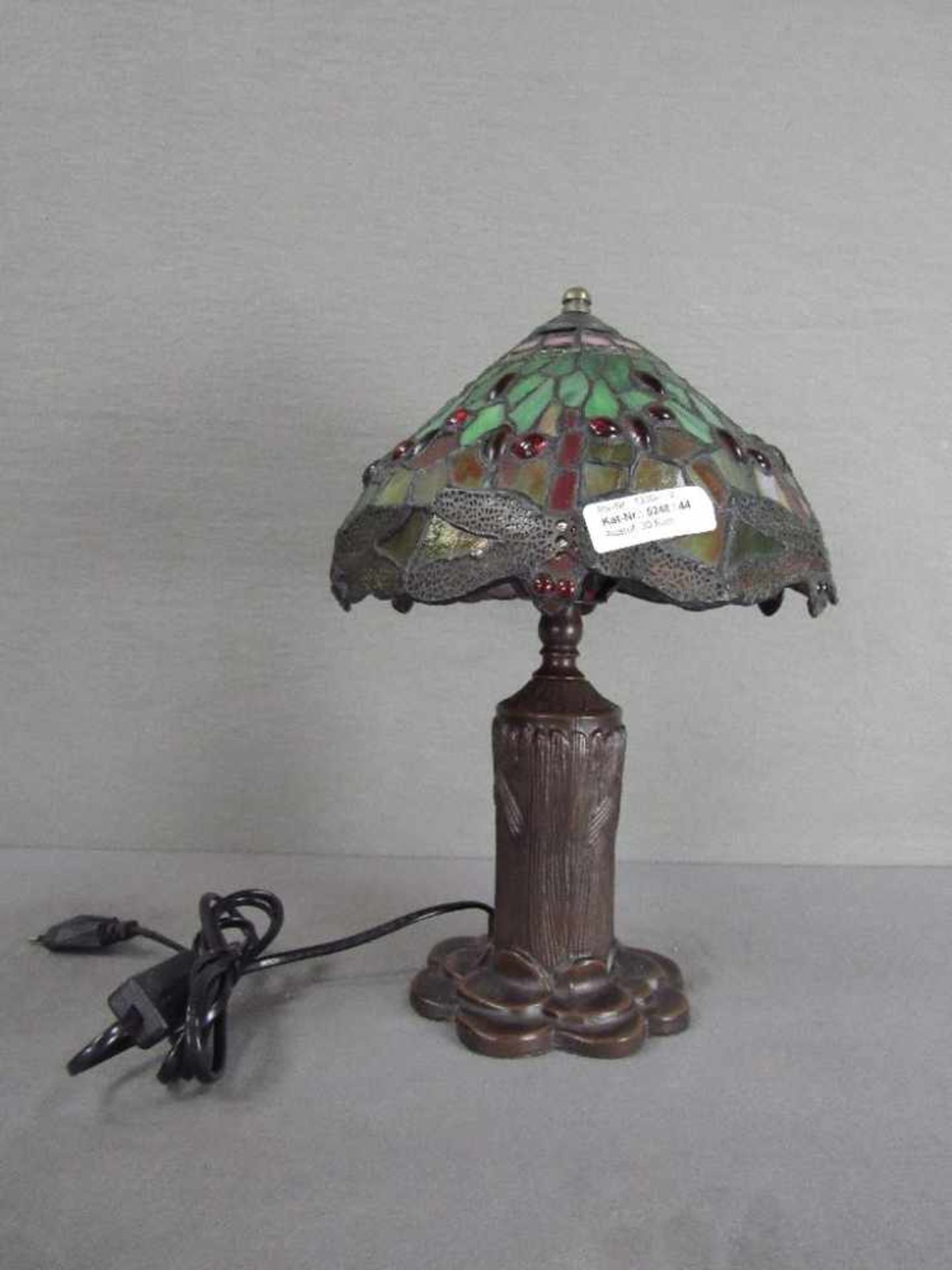 Kleine Tischlampe Tifanny in Jugendstilmanier - Bild 3 aus 4