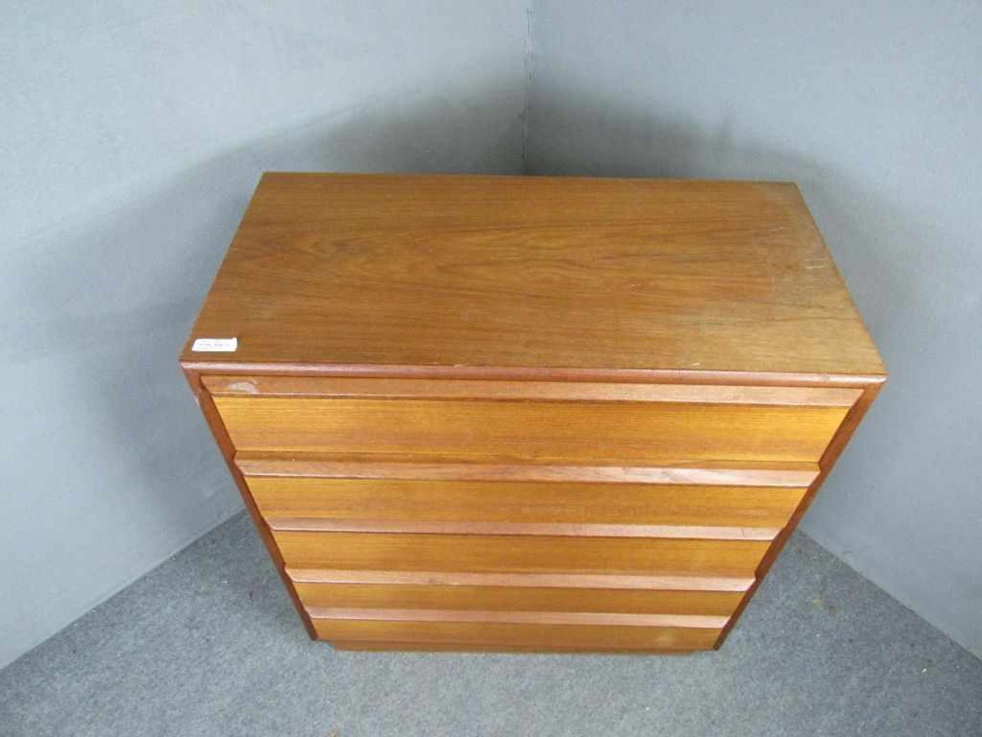 Kommode Dänisch Design fünf Schübe Teak 60er Jahre 80x88x42cm<br - Bild 2 aus 5