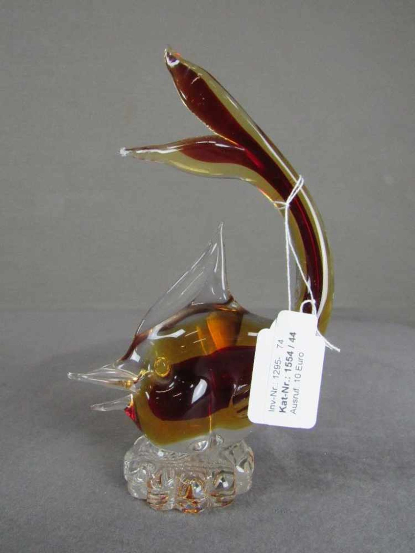 Glasskulptur Murano gelabelt Fisch 22cm hoch - Image 3 of 3