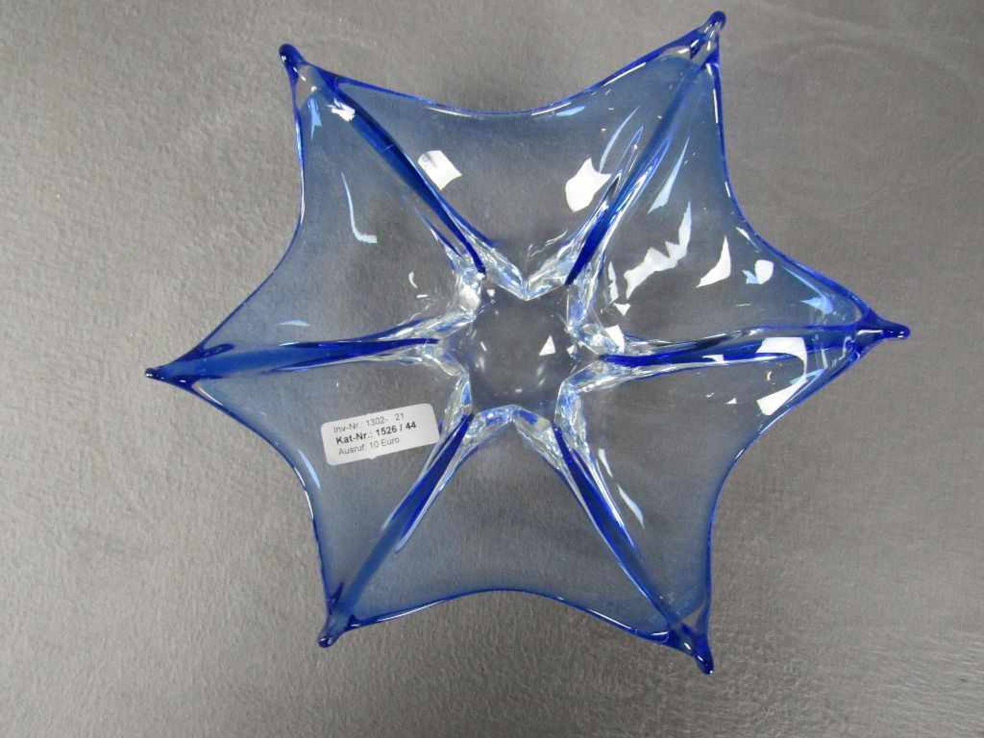 Murano Glasschale sternförmig 28cm Durchmesser<