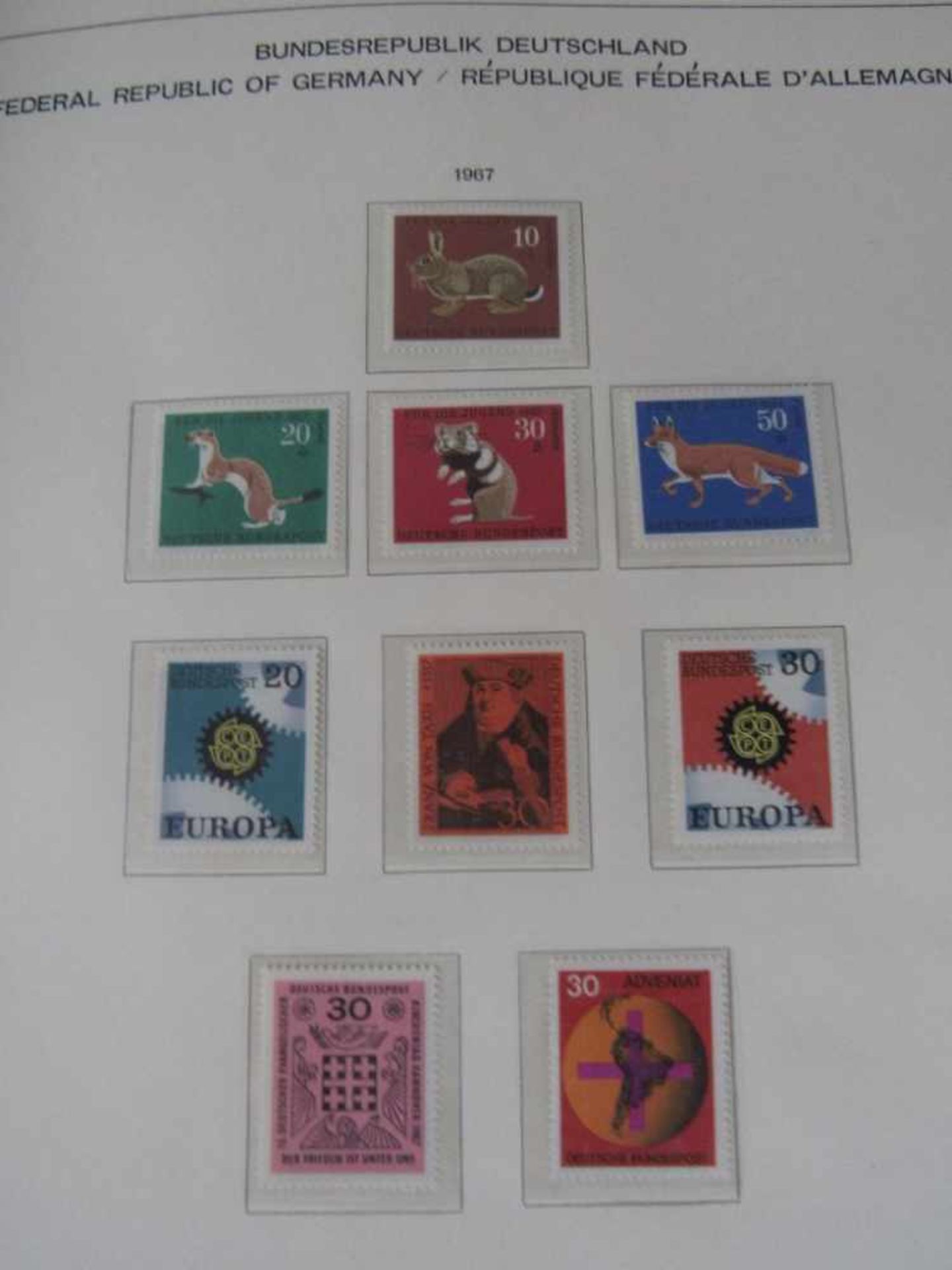 Briefmarkenalbum BRD 1954-1976 XX und gestempelt auch alle Blöcke Schaubeck Vordruckalbum - Bild 4 aus 6