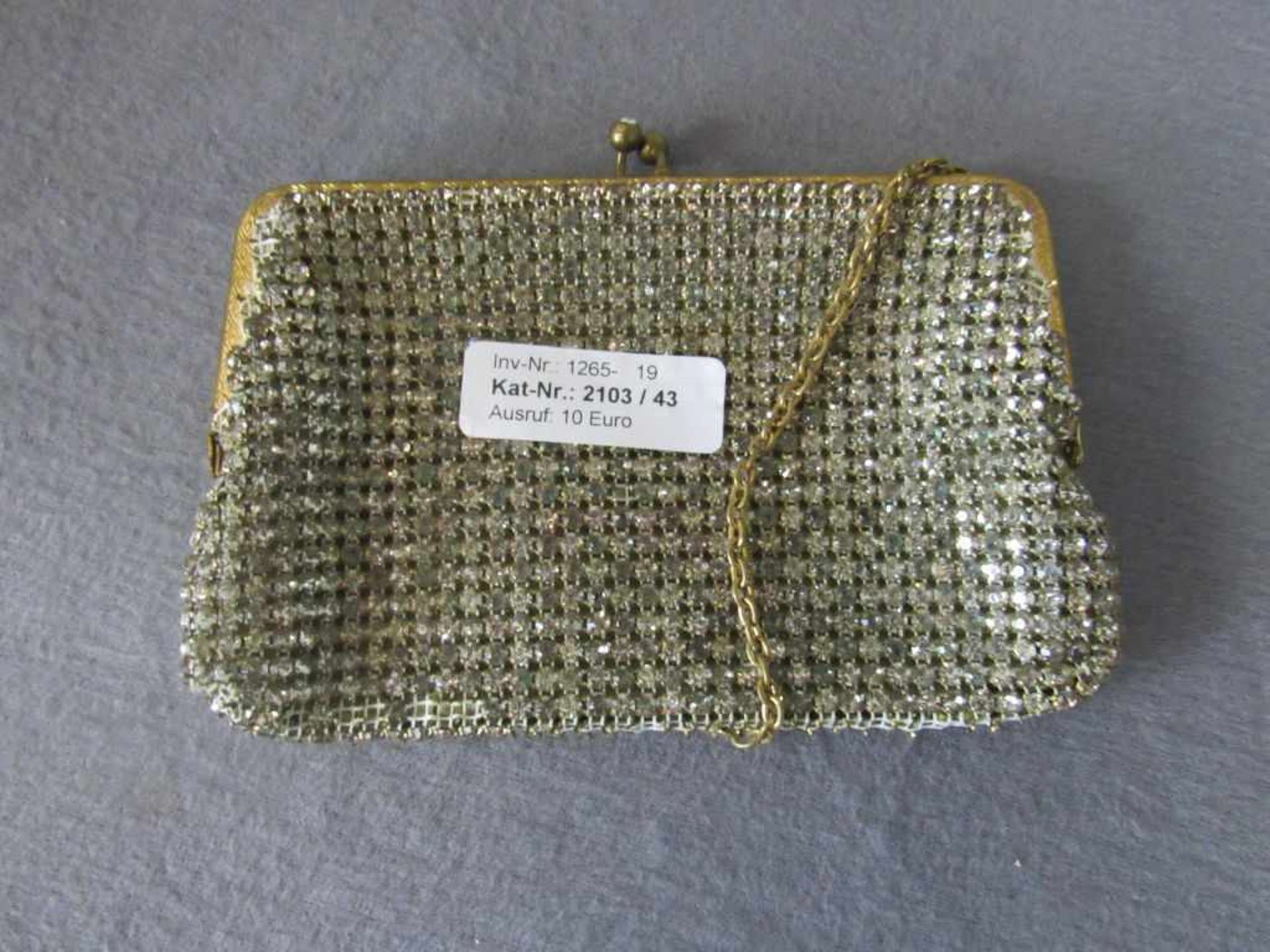 Art Deco Handtasche Strass besetzt ca.18x10cm