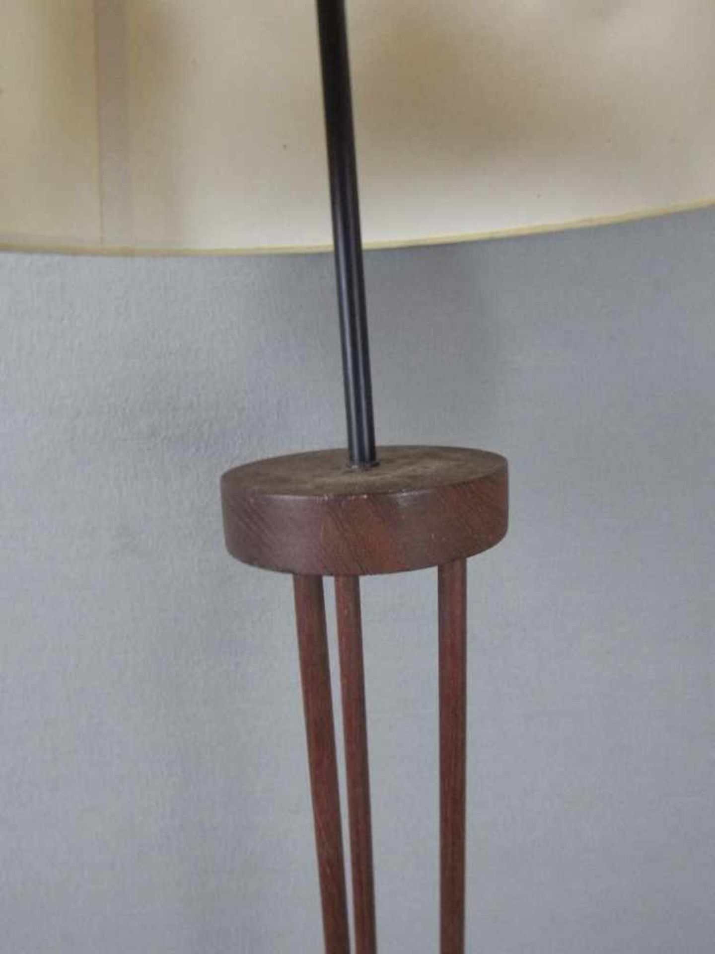 Dänish Design Stehlampe Teak drei Füße darauf drei Stangen 60er Jahre - Bild 4 aus 5