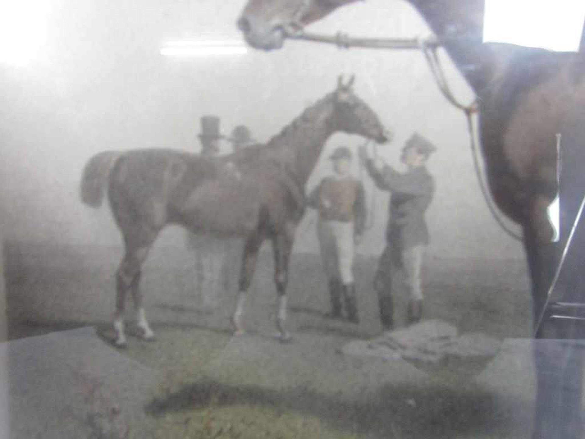 Antike Grafik Jockey auf Pferd 29x22cm - Image 4 of 4