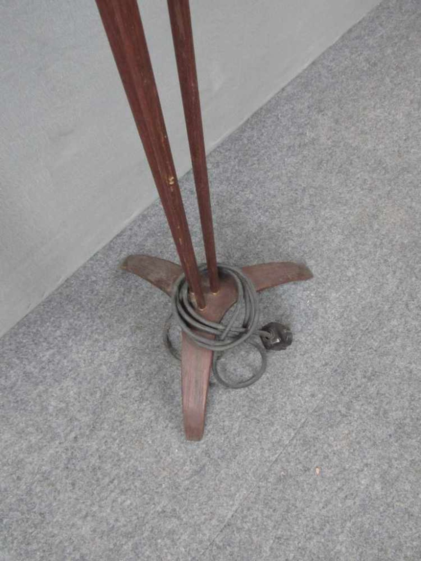 Dänish Design Stehlampe Teak drei Füße darauf drei Stangen 60er Jahre - Bild 3 aus 5