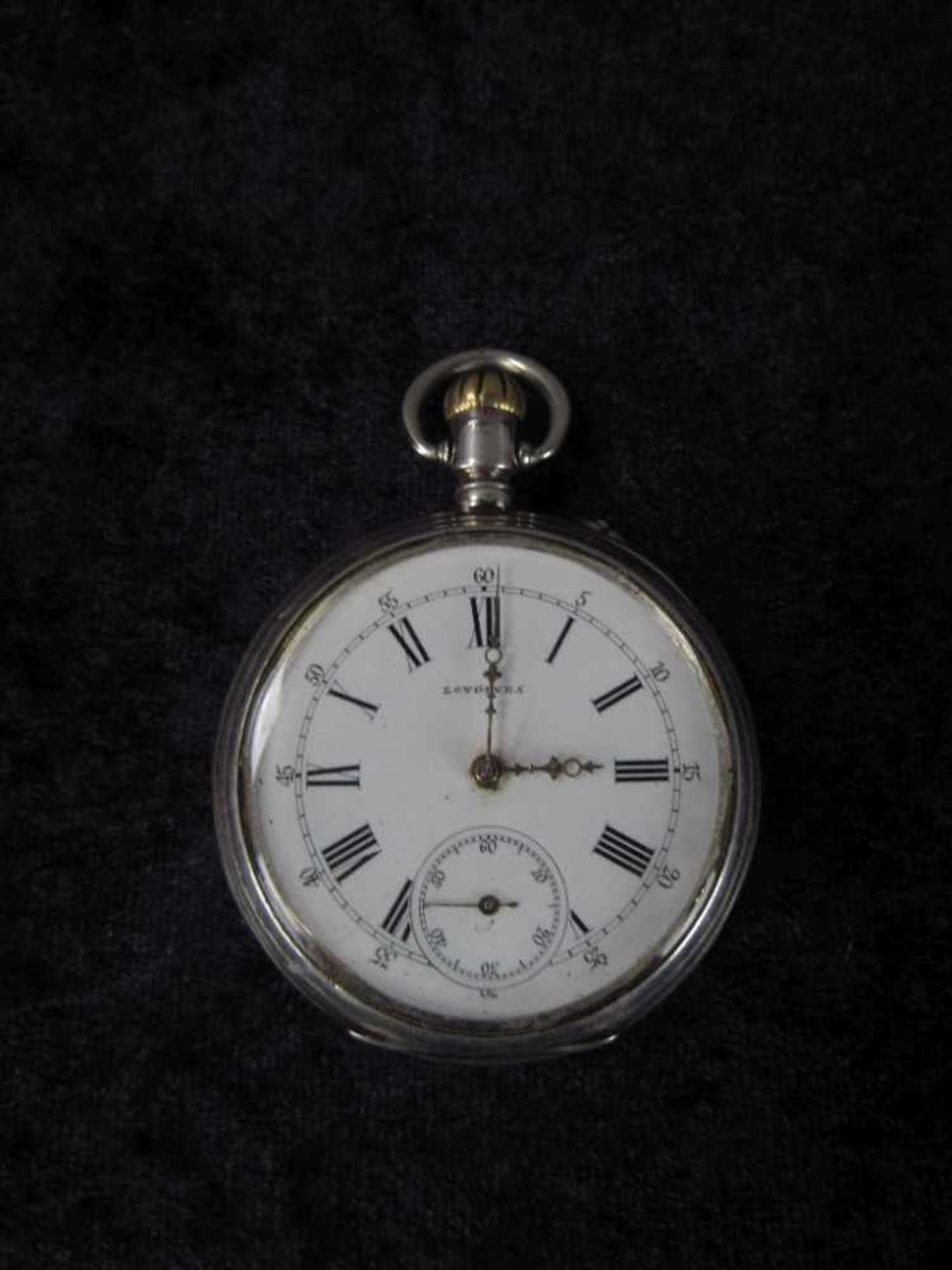 Antike Taschenuhr Longines Silber Paris ca.1889 Januar 2020 Werk komplett überholt mit Rechnung