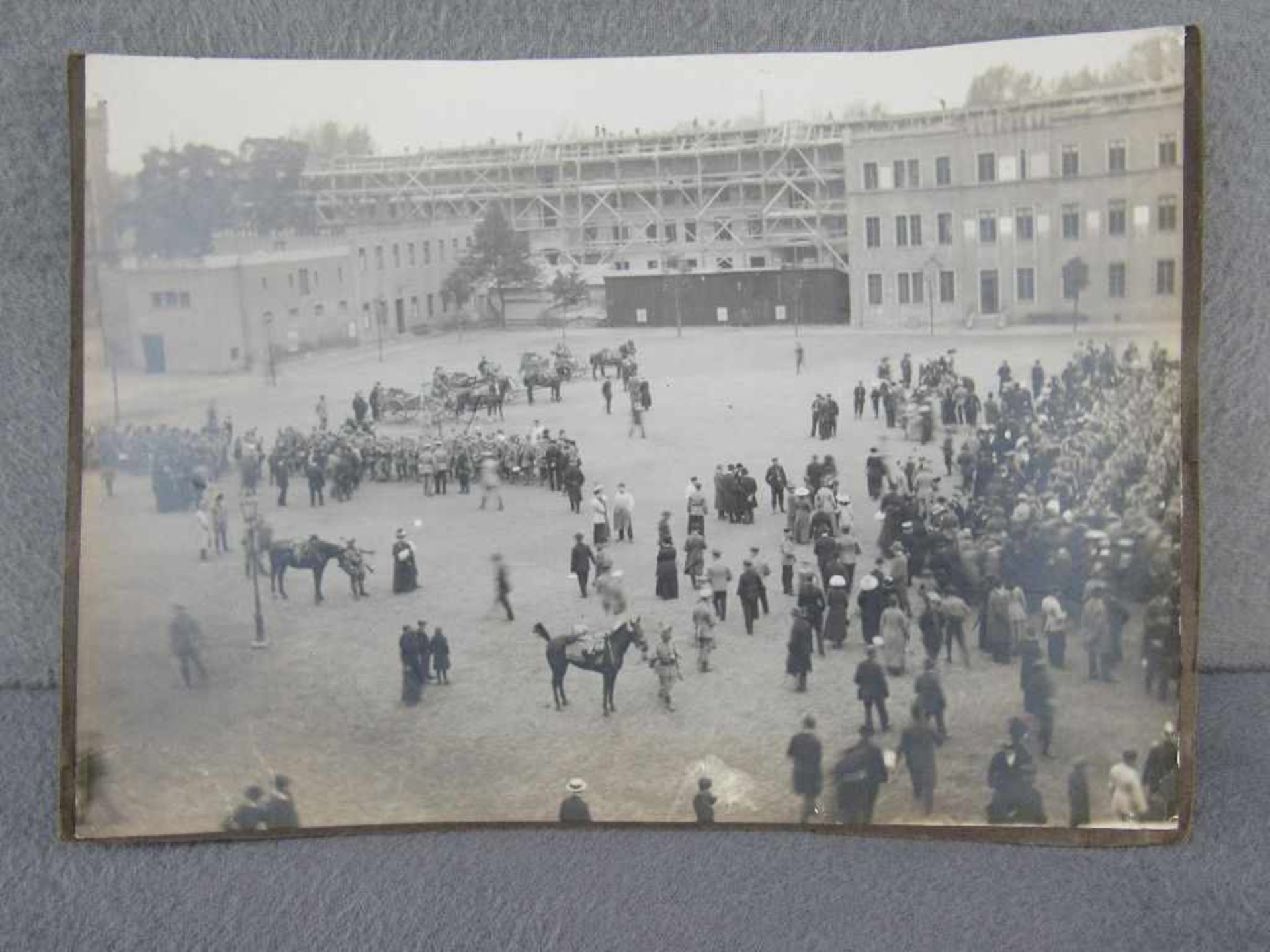 Große Fotografie Din A4 Vorbereitung für den Kaiseraufmarsch 1.WK