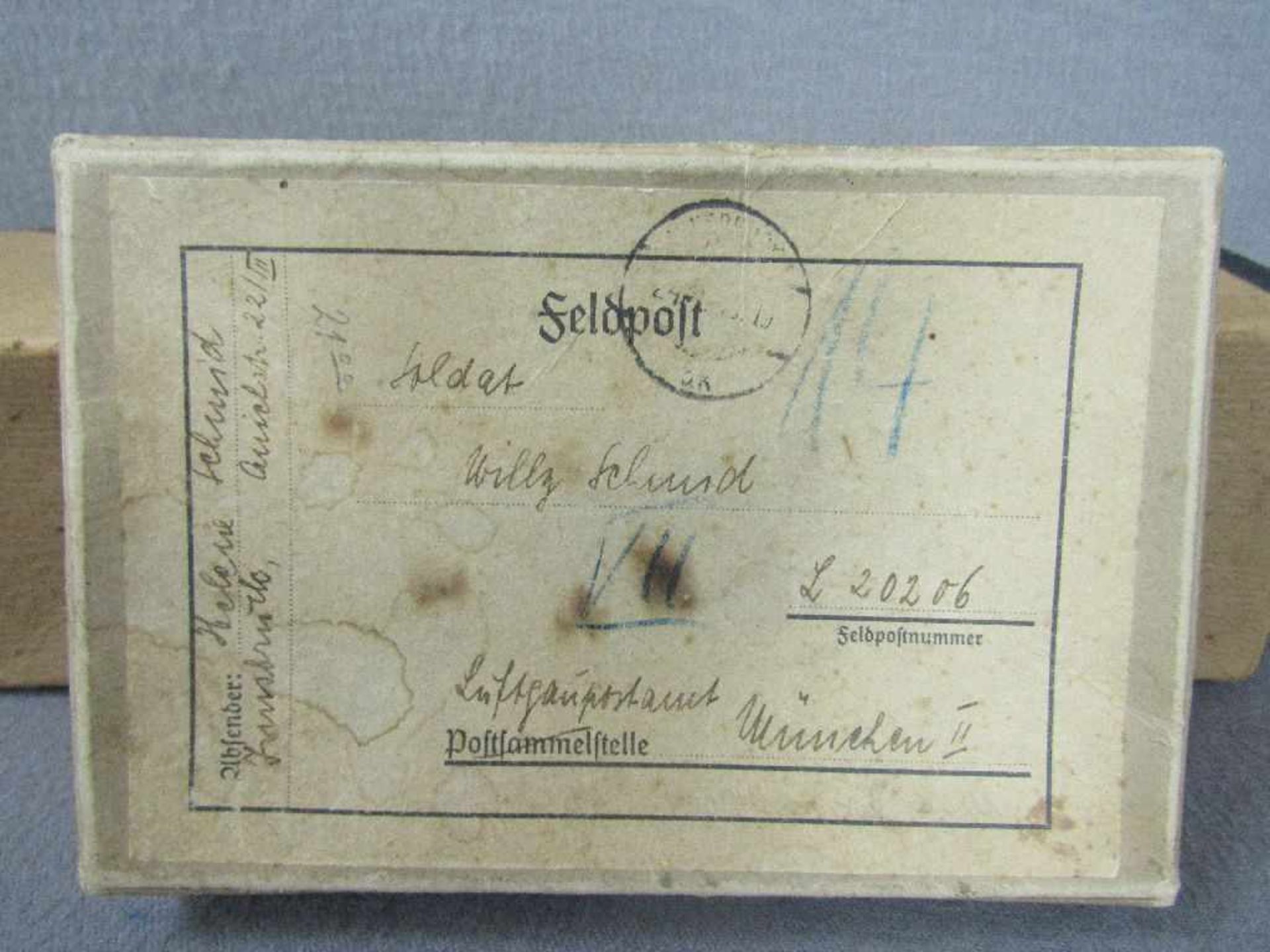 Briefmarkenablösegerät und zwei Feldpostkartonagen - Bild 4 aus 4