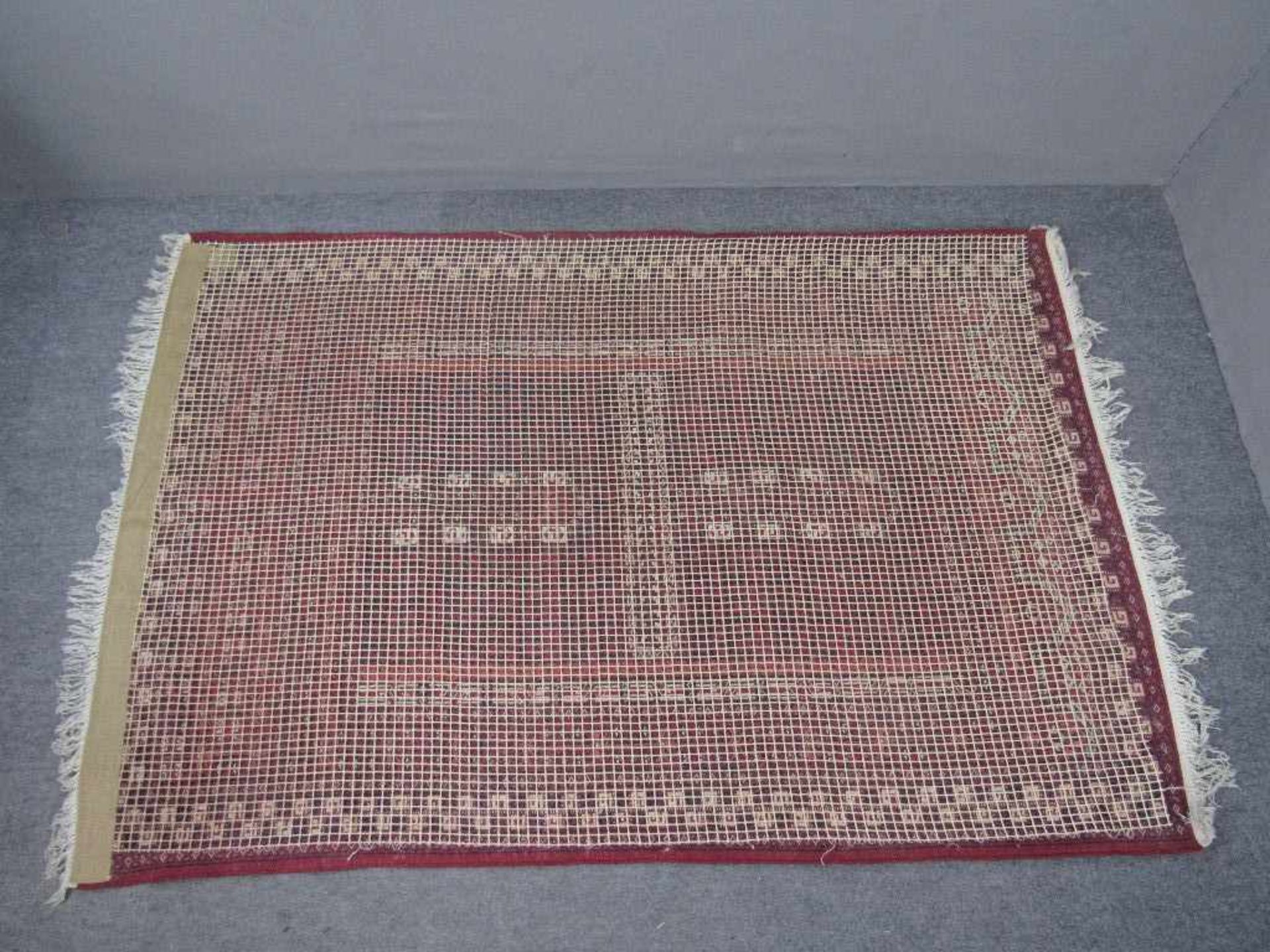 Orientteppich Handknüpfteppich rotgrundig 126x190cm - Bild 4 aus 4