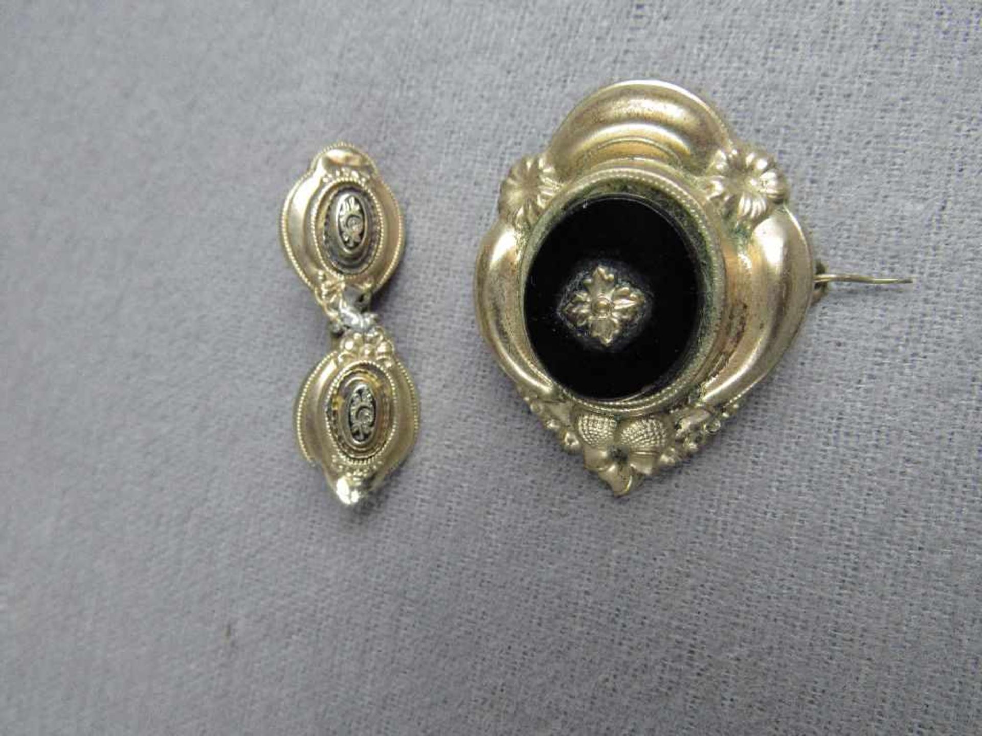 2 Teile Schaumgoldschmuck Biedermeier 10 gr